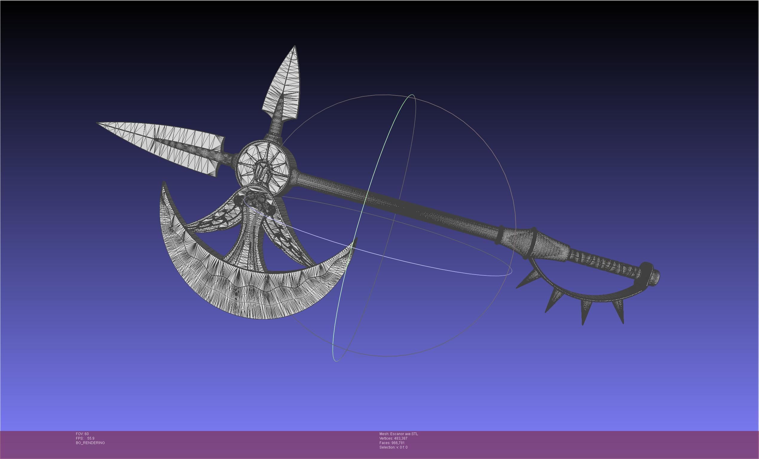 Seven Deadly Sins Escanor Axe Rhitta Printable Assembly 3D print model_58