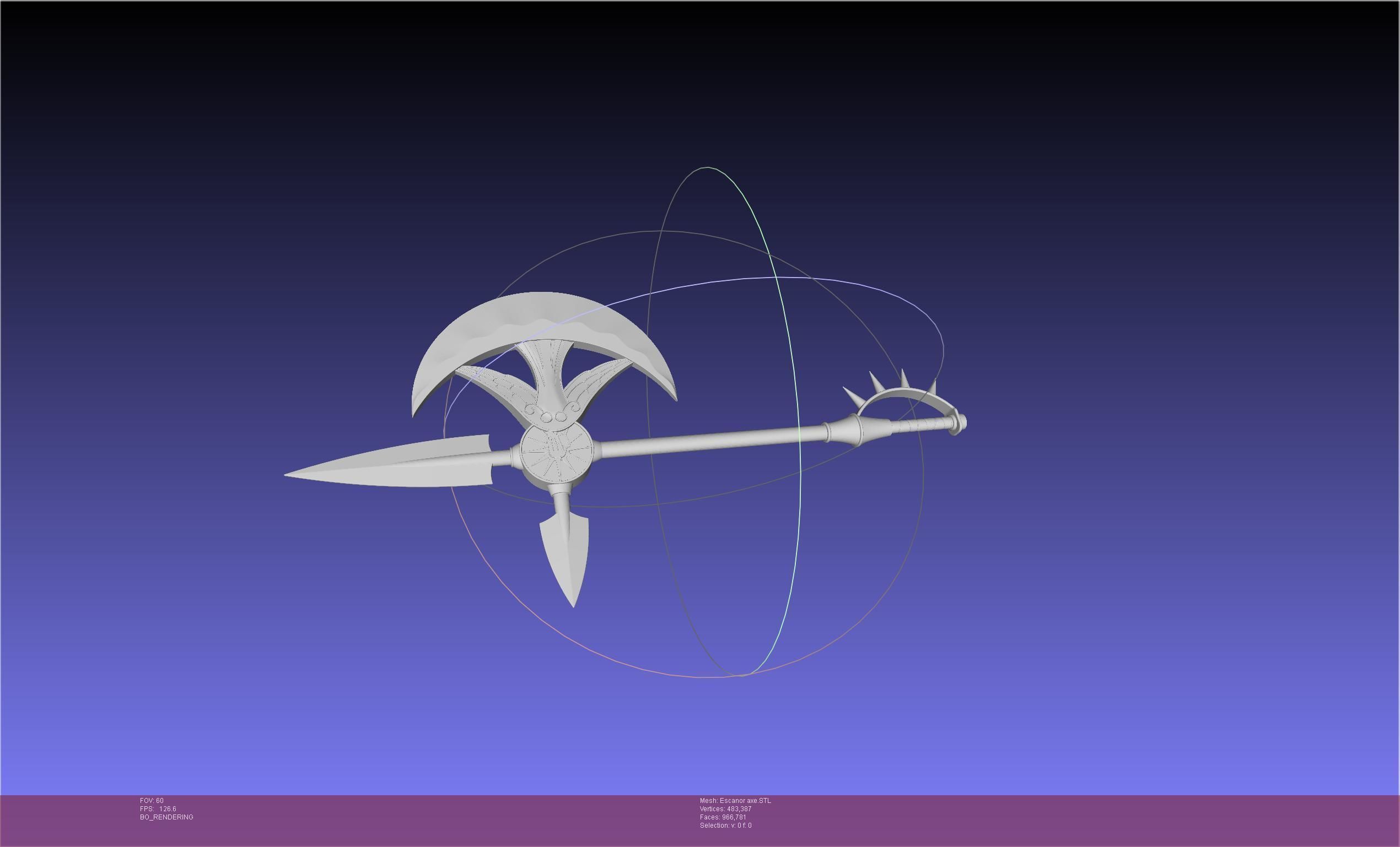 Seven Deadly Sins Escanor Axe Rhitta Printable Assembly 3D print model_31