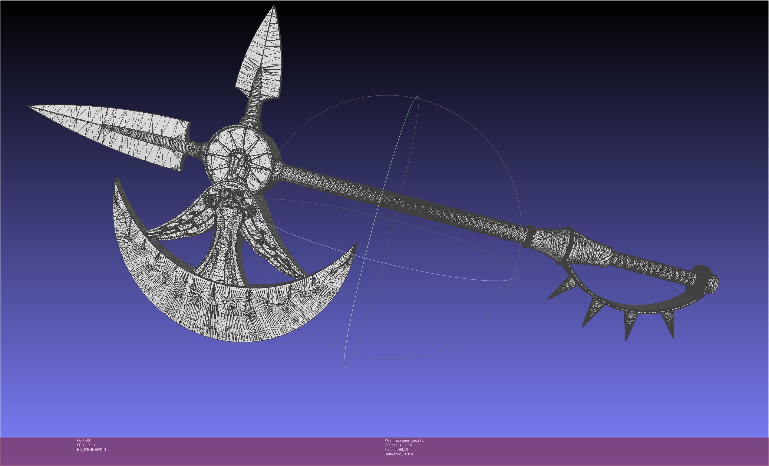 Seven Deadly Sins Escanor Axe Rhitta Printable Assembly 3D print model_57