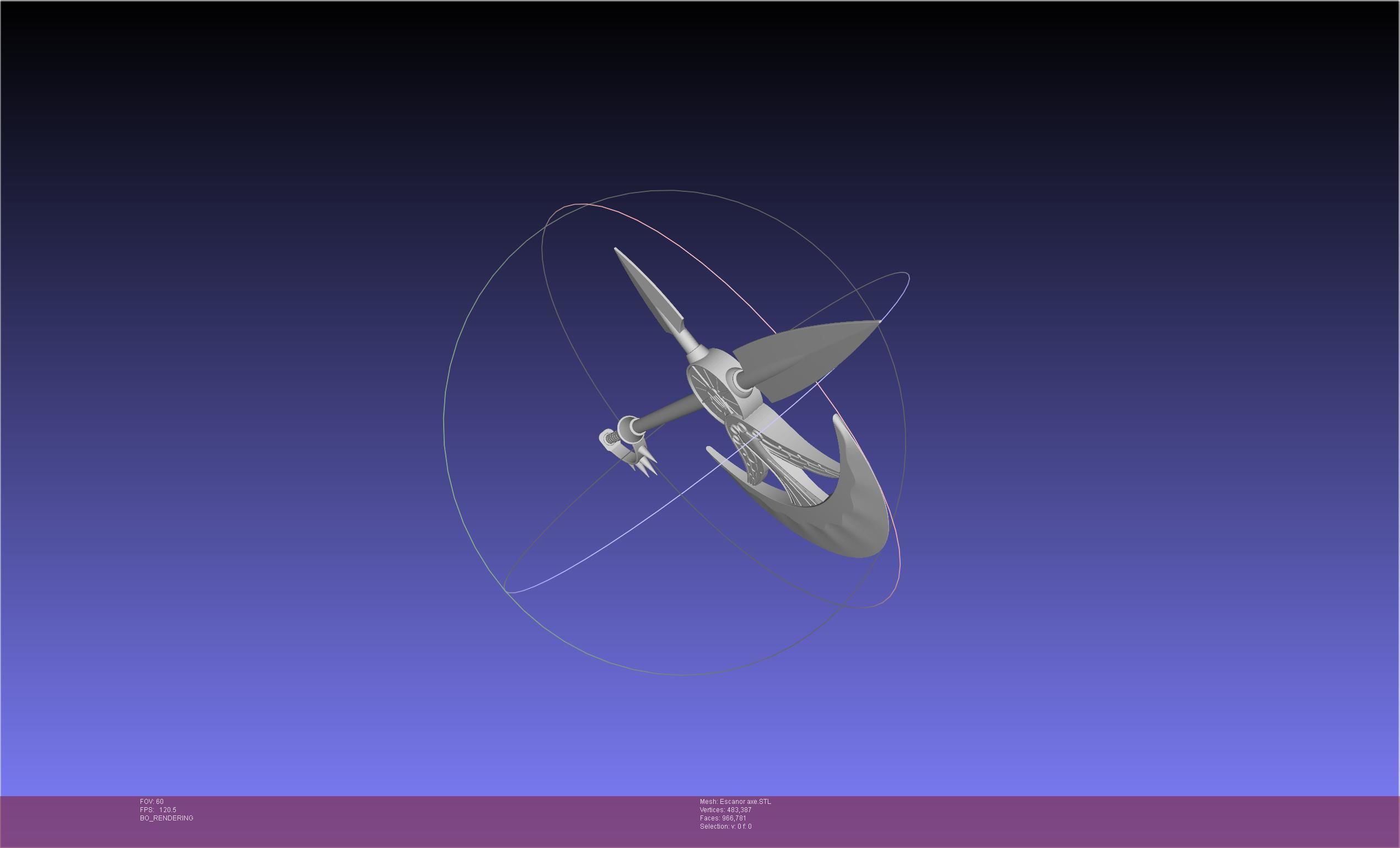 Seven Deadly Sins Escanor Axe Rhitta Printable Assembly 3D print model_50