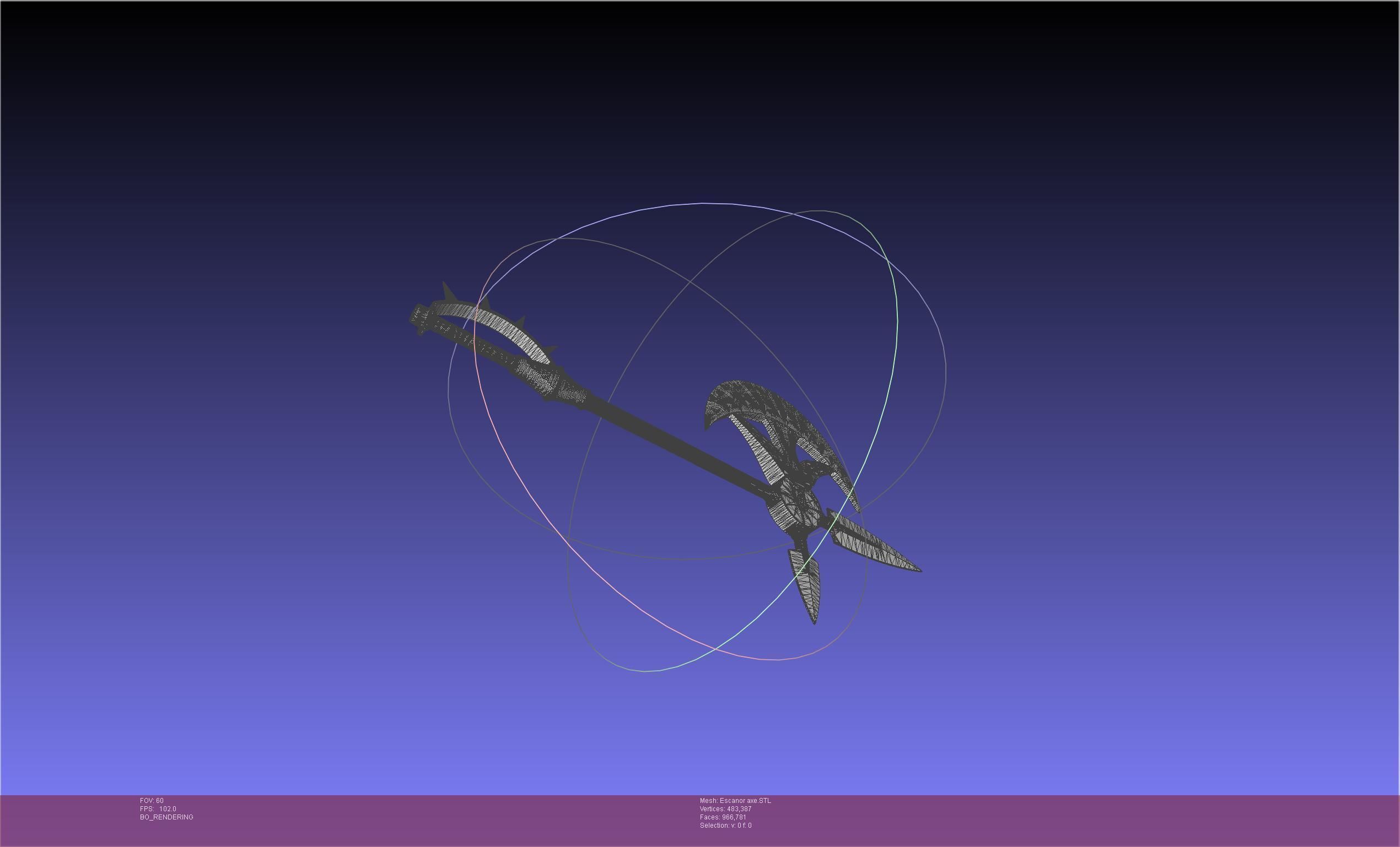 Seven Deadly Sins Escanor Axe Rhitta Printable Assembly 3D print model_49