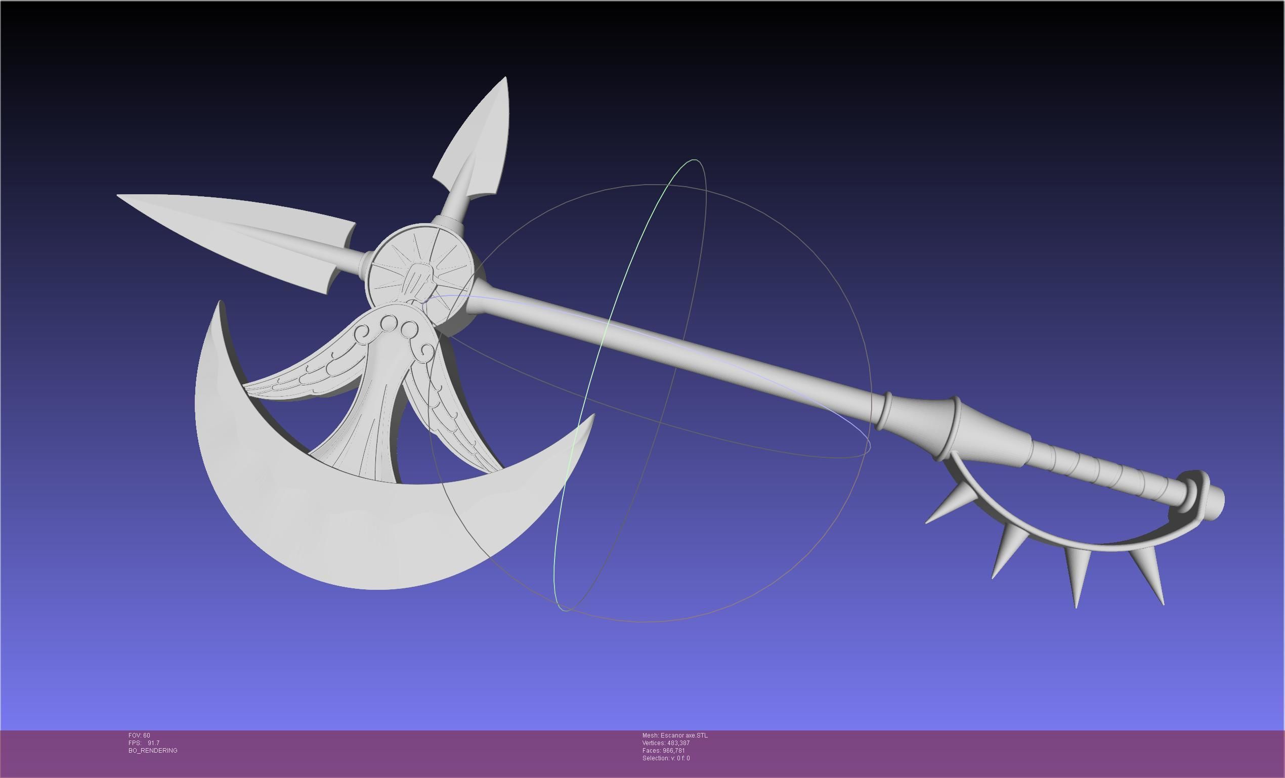 Seven Deadly Sins Escanor Axe Rhitta Printable Assembly 3D print model_65