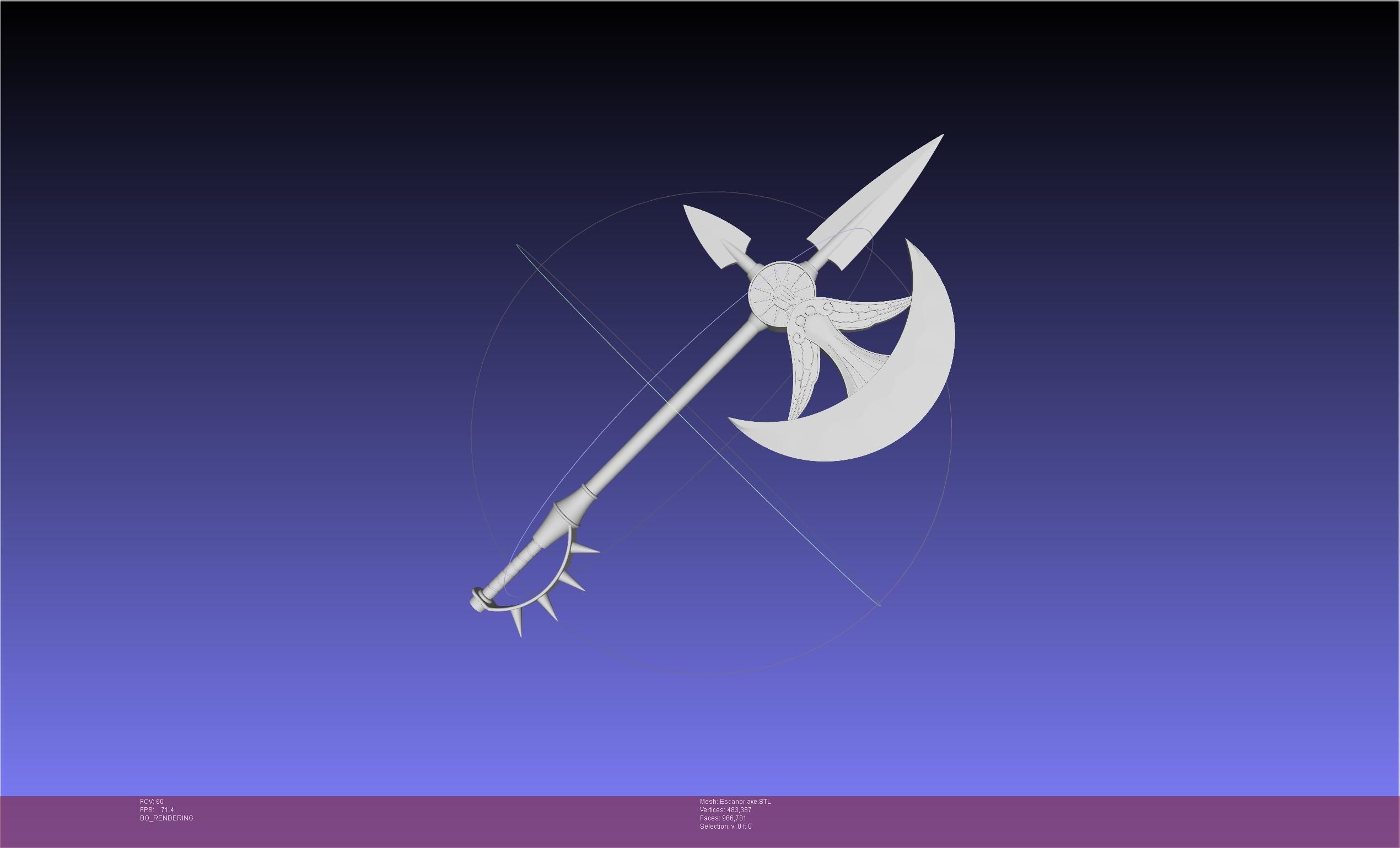 Seven Deadly Sins Escanor Axe Rhitta Printable Assembly 3D print model_20