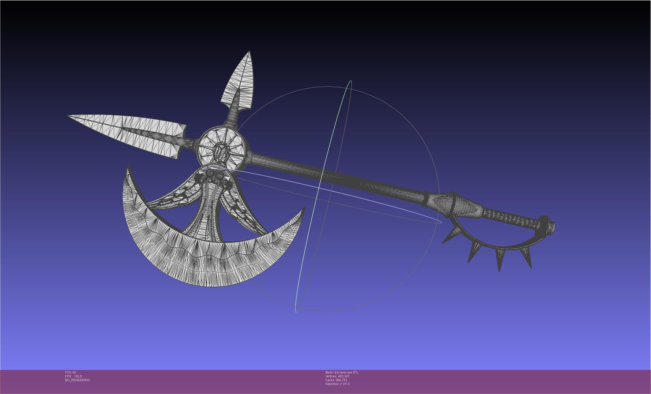 Seven Deadly Sins Escanor Axe Rhitta Printable Assembly 3D print model_61