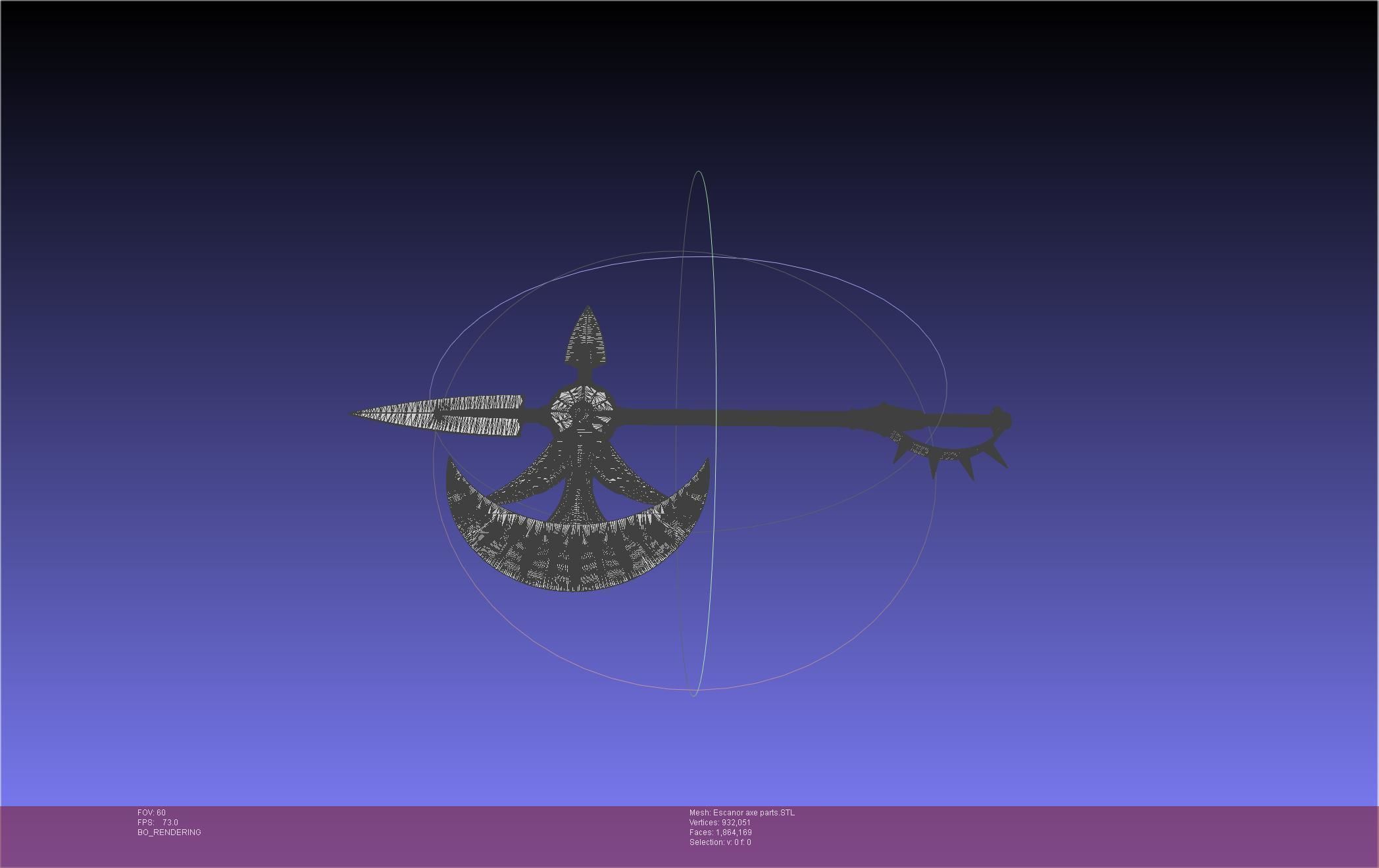 Seven Deadly Sins Escanor Axe Rhitta Printable Assembly 3D print model_66