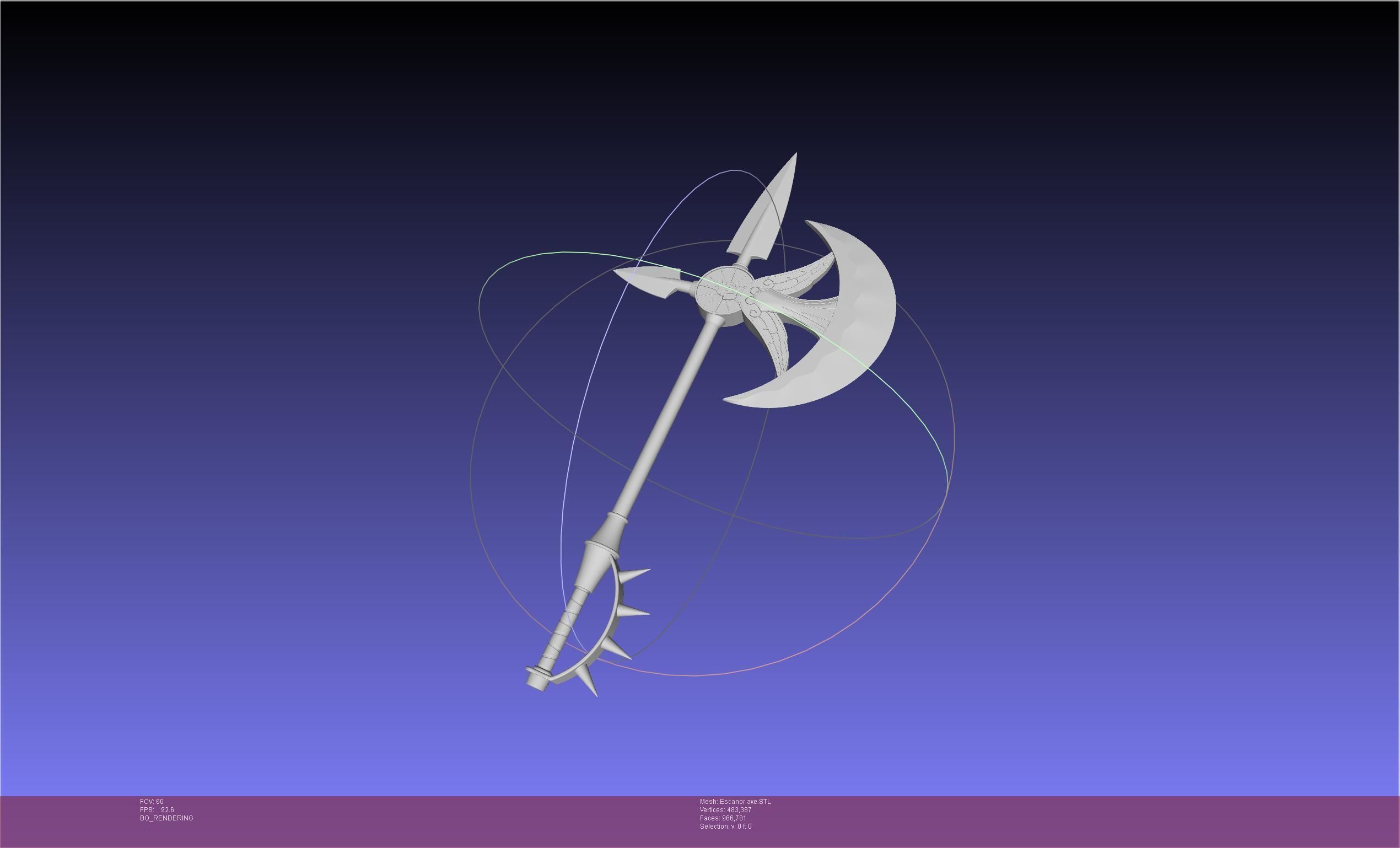 Seven Deadly Sins Escanor Axe Rhitta Printable Assembly 3D print model_15