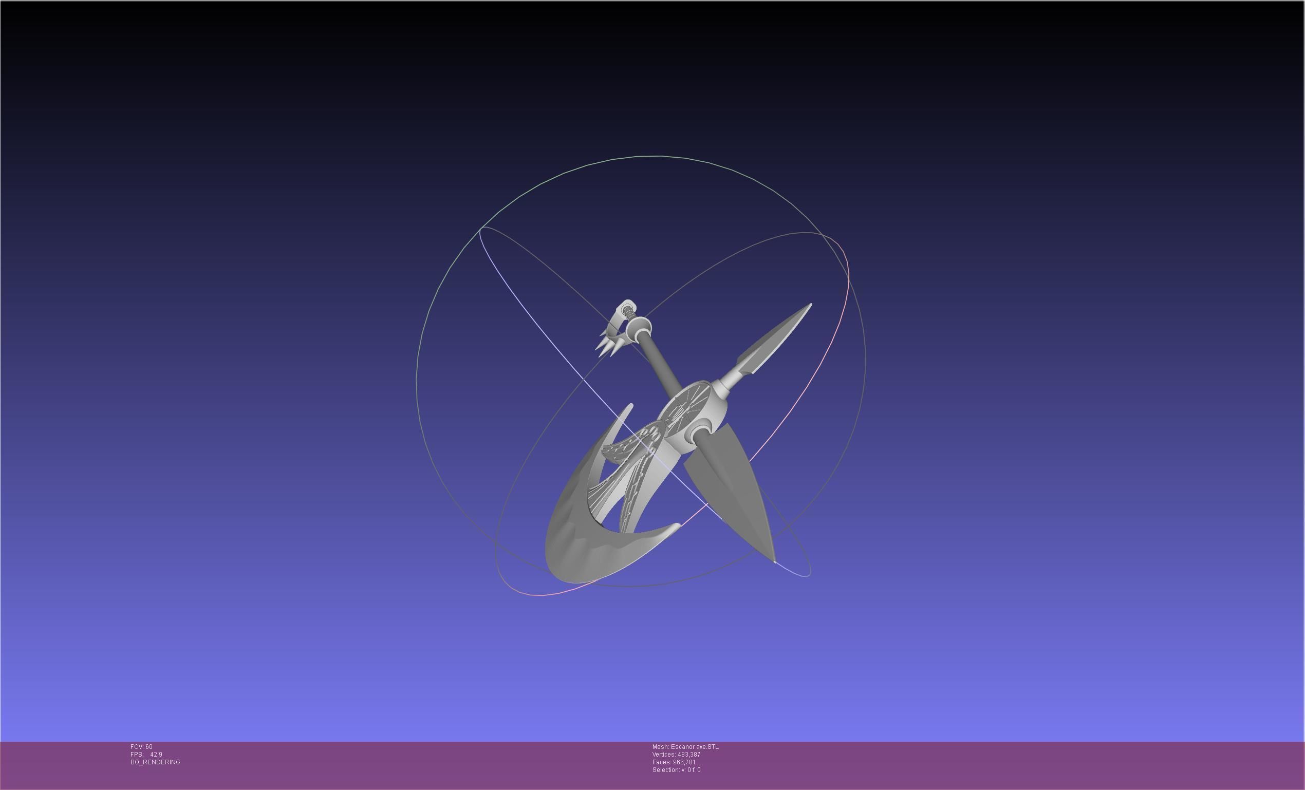 Seven Deadly Sins Escanor Axe Rhitta Printable Assembly 3D print model_7