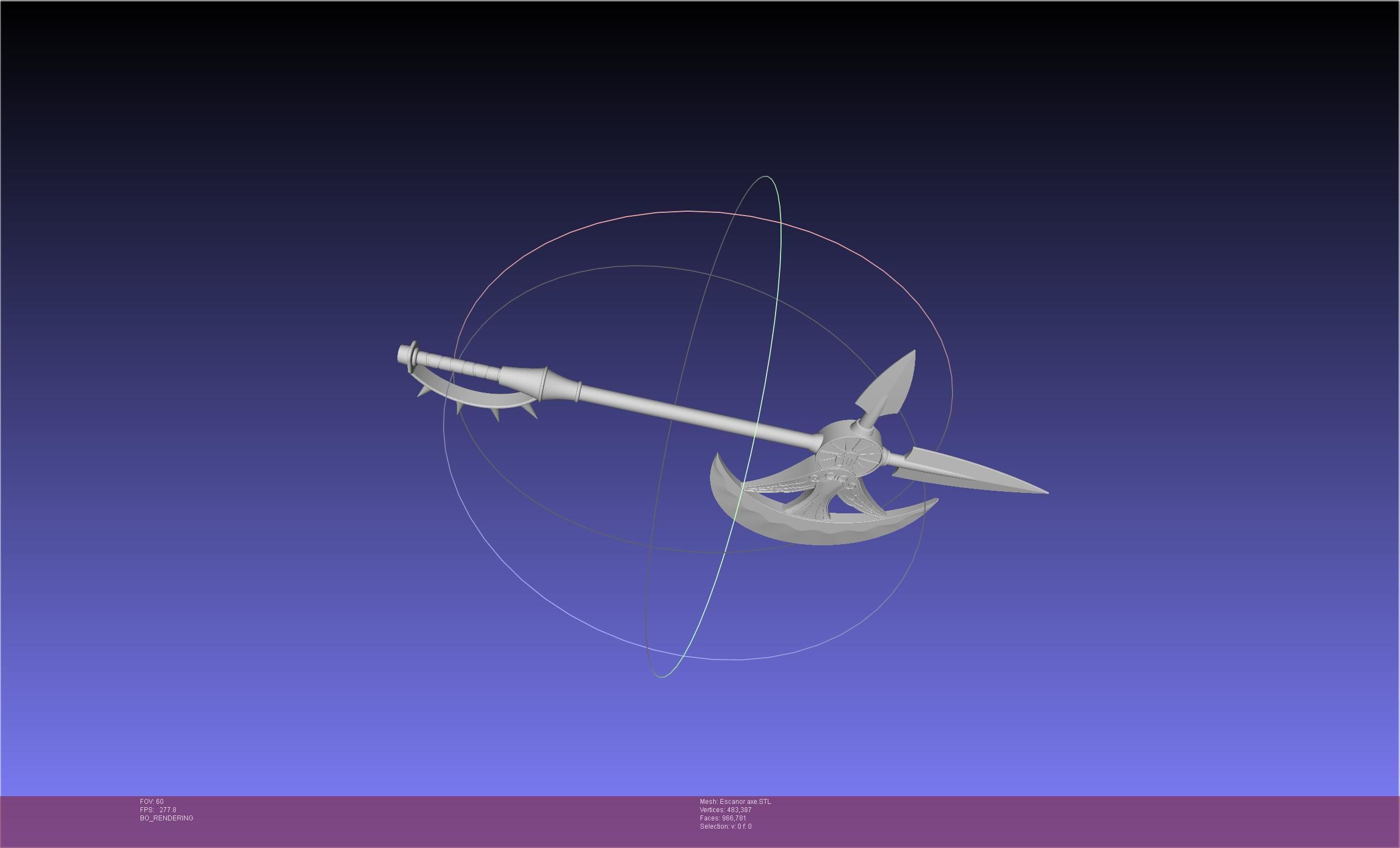 Seven Deadly Sins Escanor Axe Rhitta Printable Assembly 3D print model_24