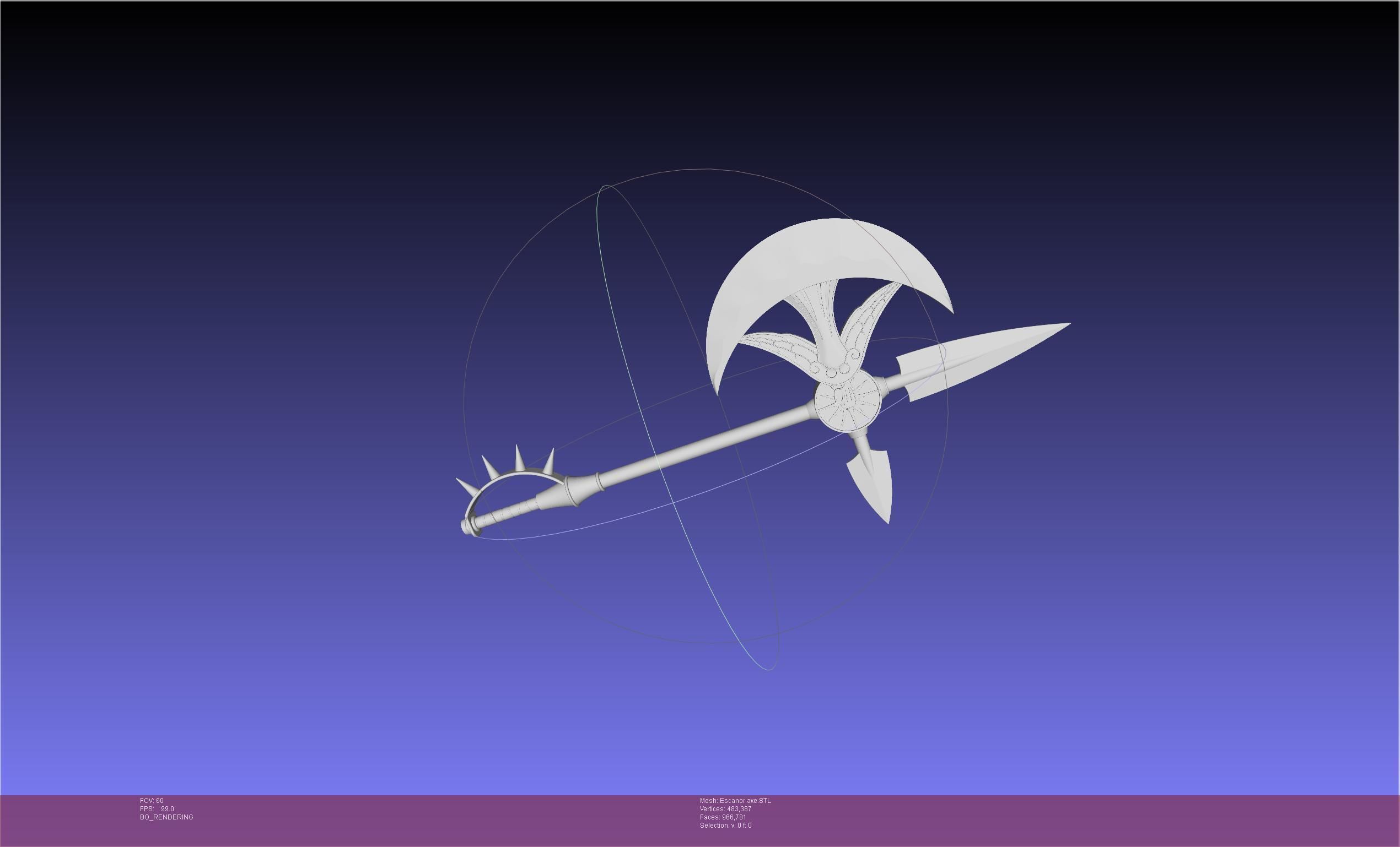 Seven Deadly Sins Escanor Axe Rhitta Printable Assembly 3D print model_16