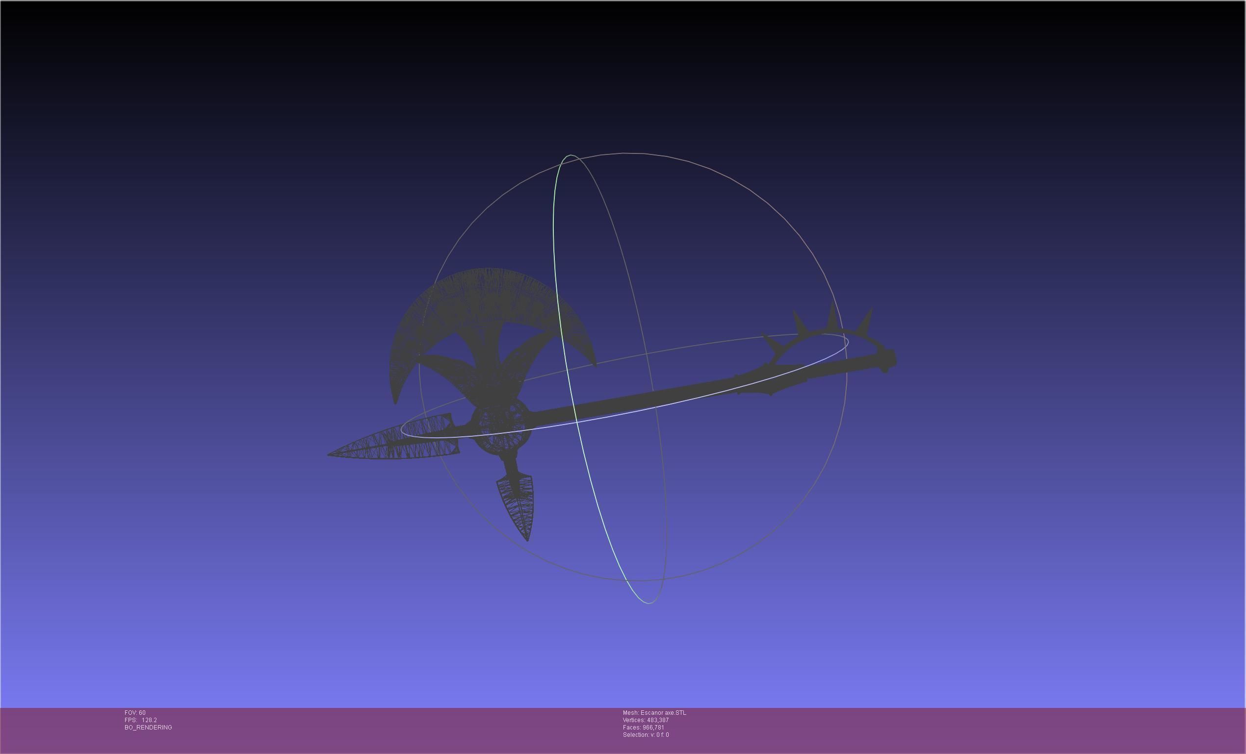 Seven Deadly Sins Escanor Axe Rhitta Printable Assembly 3D print model_34