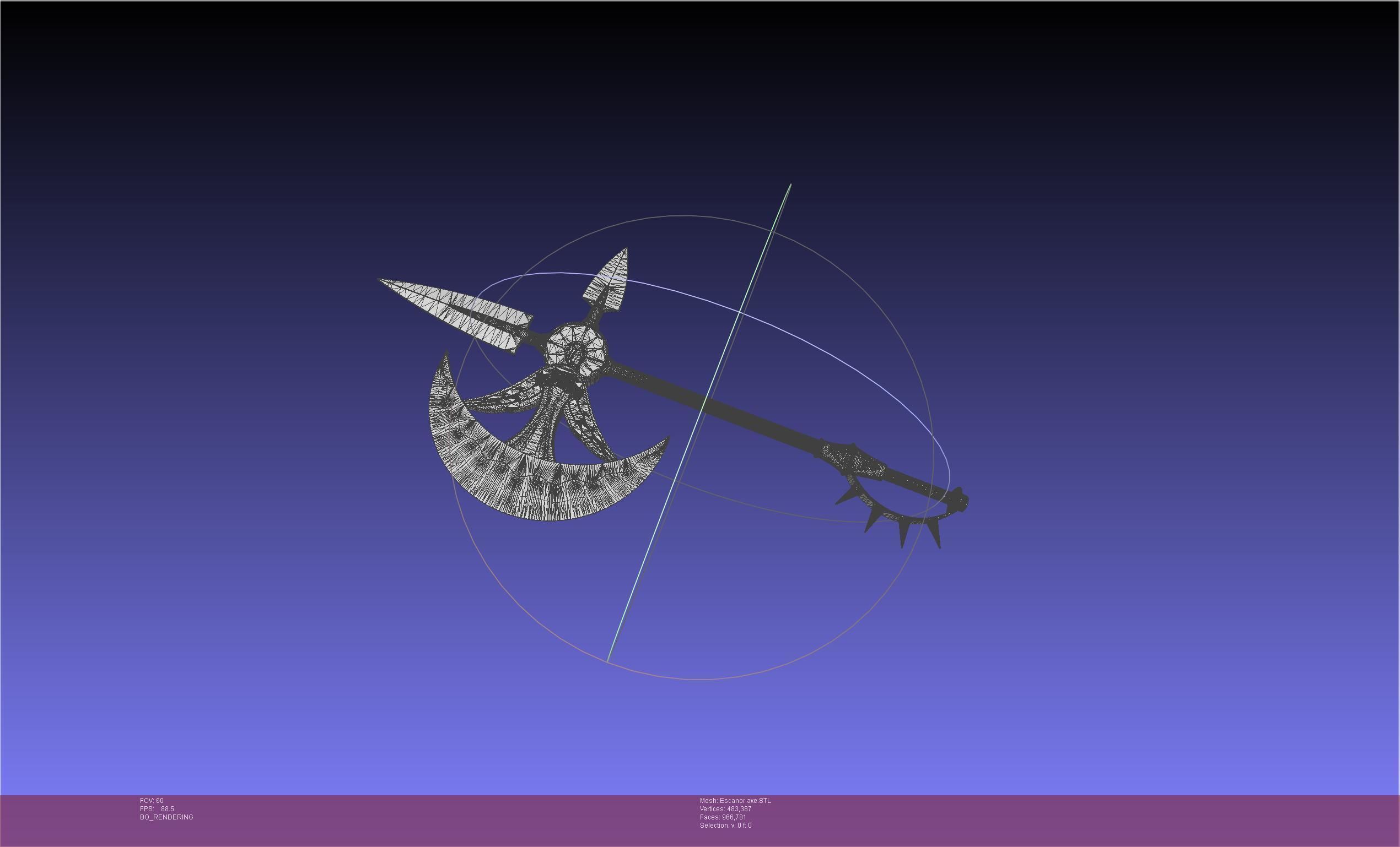 Seven Deadly Sins Escanor Axe Rhitta Printable Assembly 3D print model_53