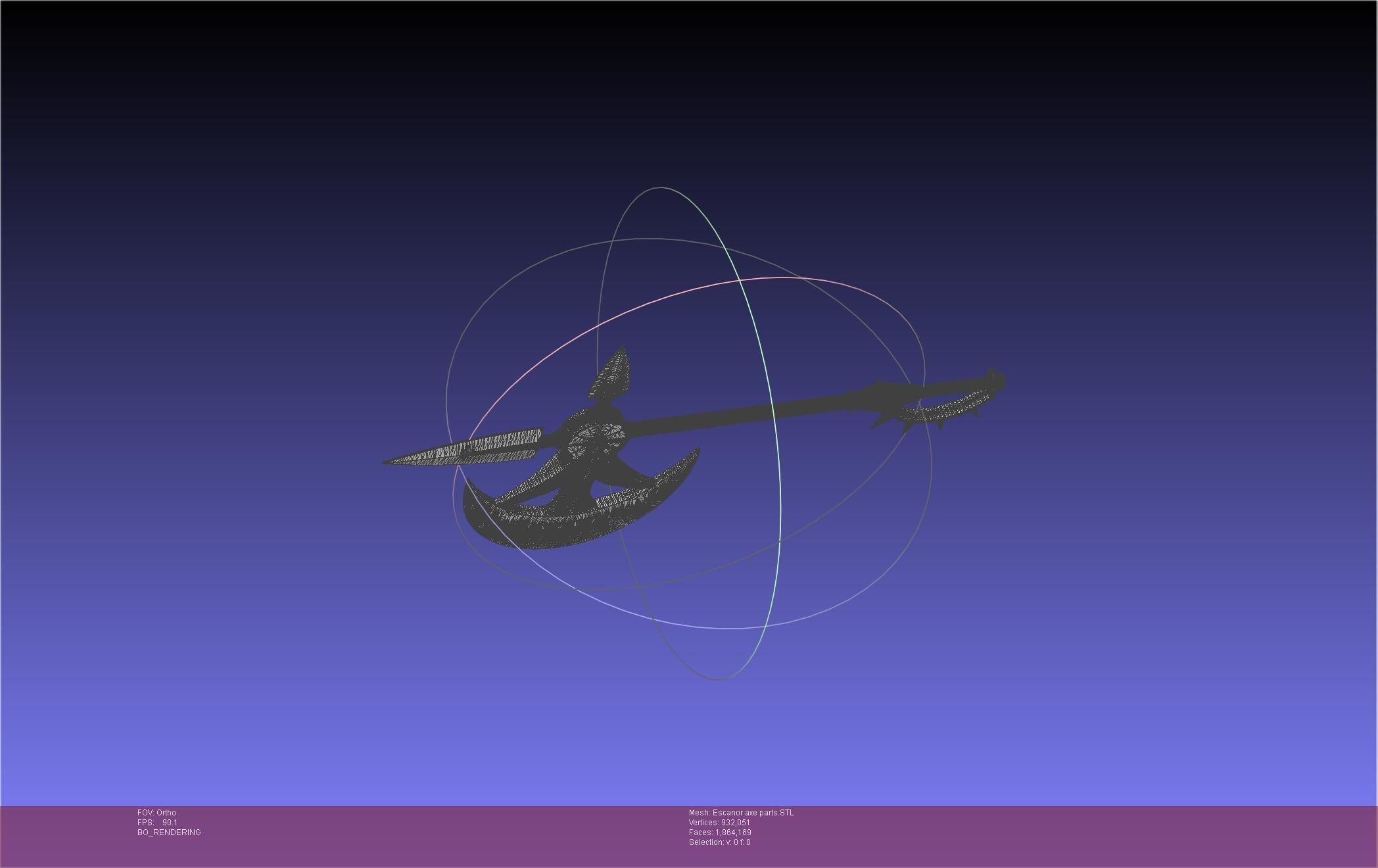 Seven Deadly Sins Escanor Axe Rhitta Printable Assembly 3D print model_90