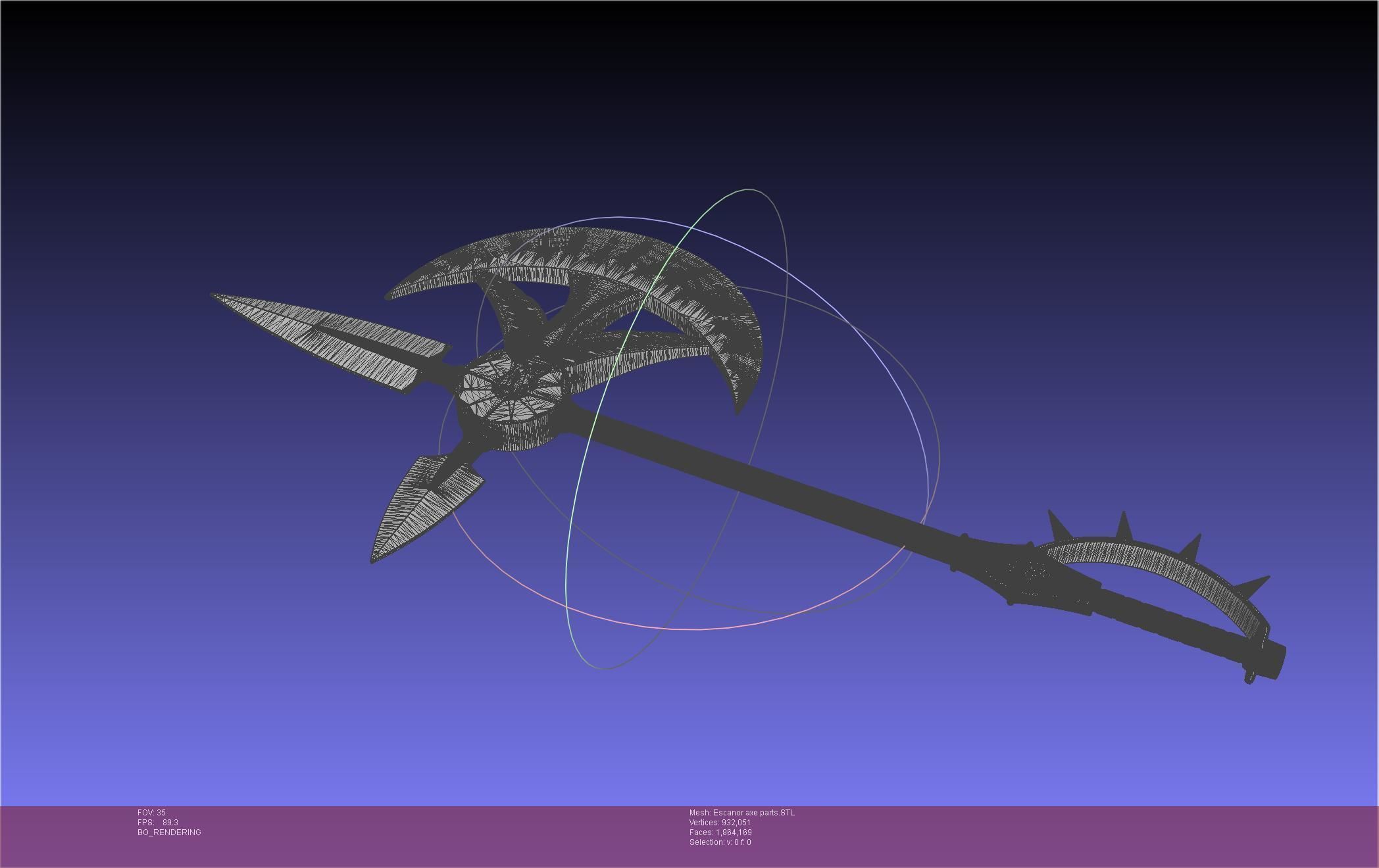 Seven Deadly Sins Escanor Axe Rhitta Printable Assembly 3D print model_77