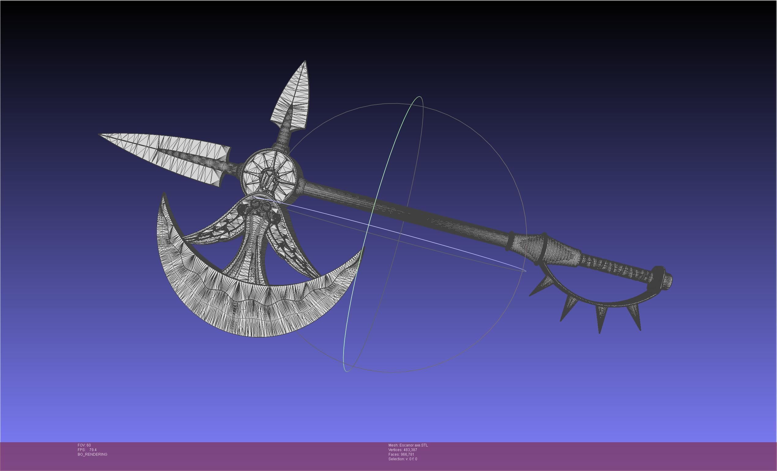 Seven Deadly Sins Escanor Axe Rhitta Printable Assembly 3D print model_54