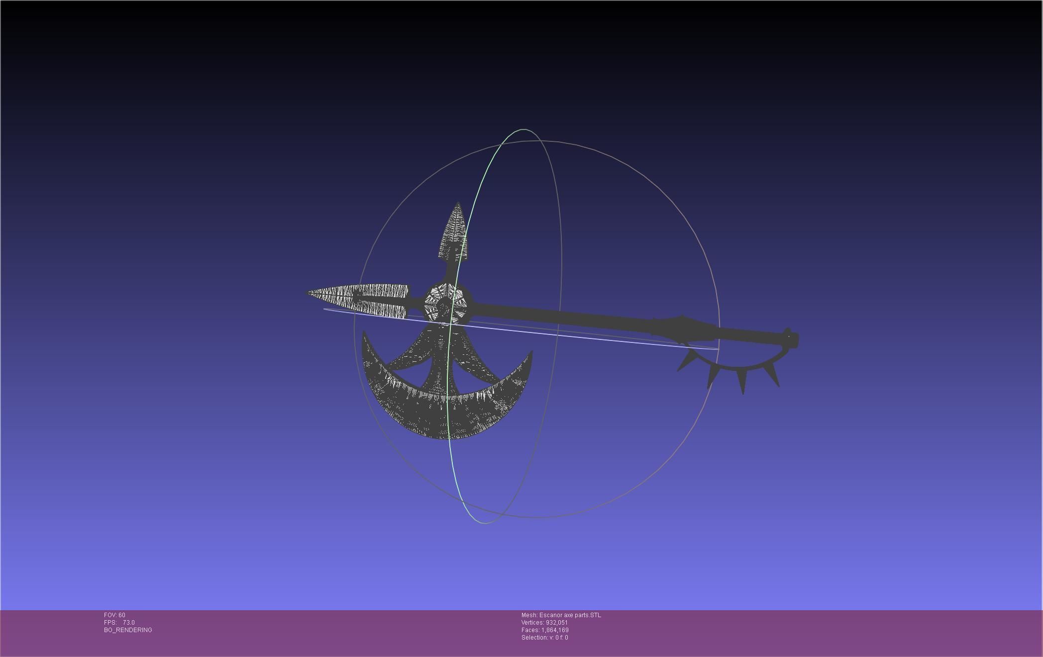 Seven Deadly Sins Escanor Axe Rhitta Printable Assembly 3D print model_67