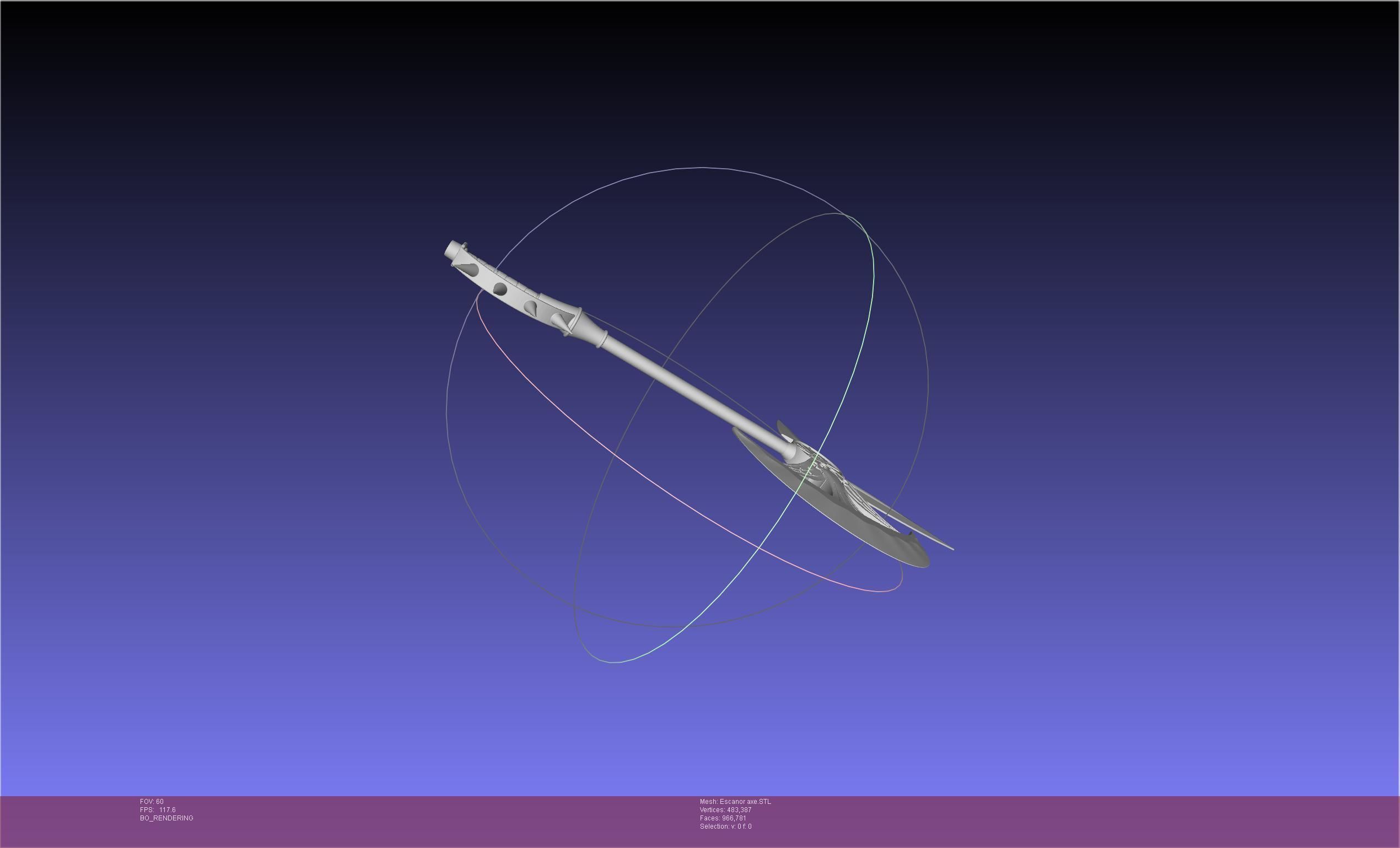 Seven Deadly Sins Escanor Axe Rhitta Printable Assembly 3D print model_30