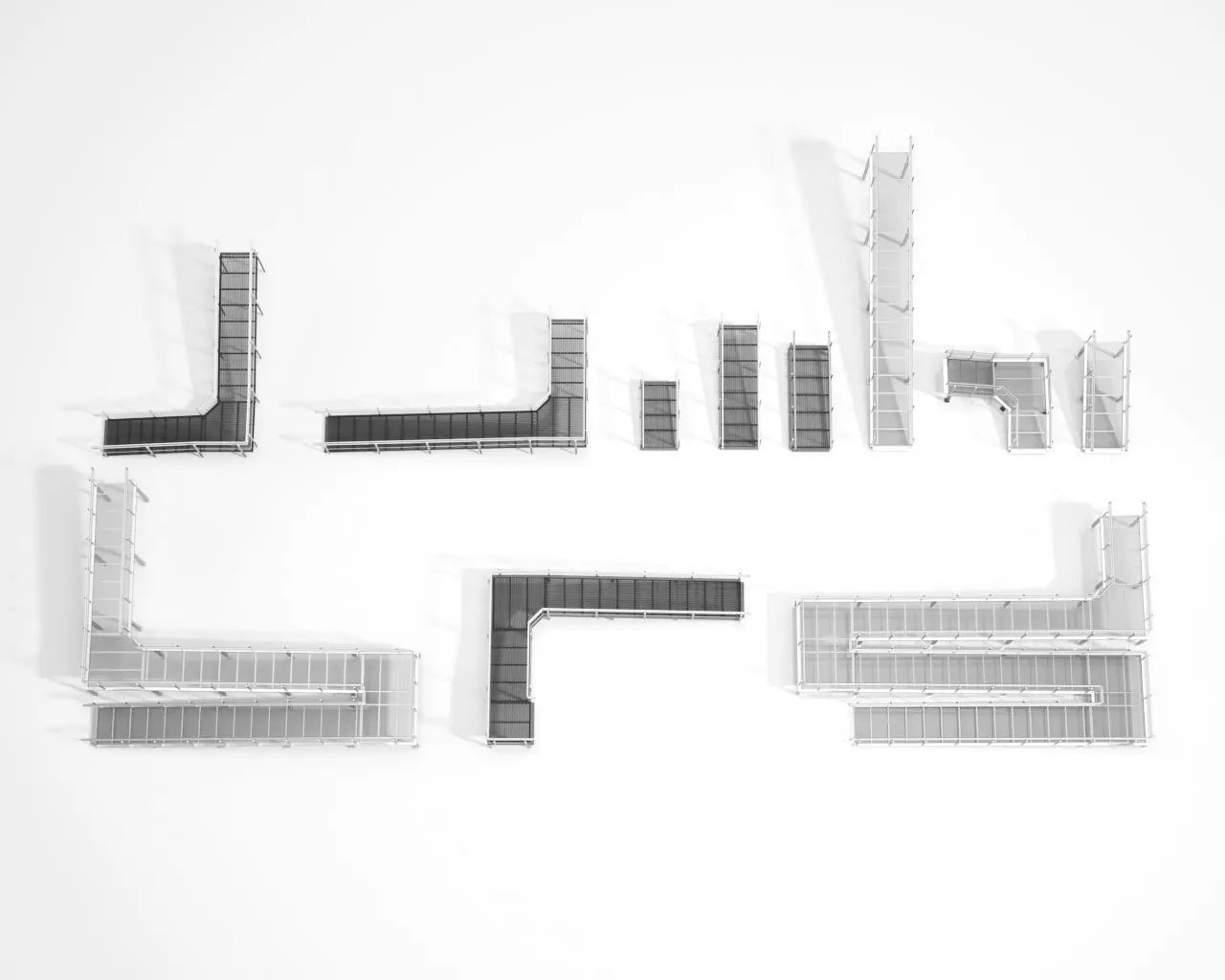 Set of 11 different size ramps  3D model_0