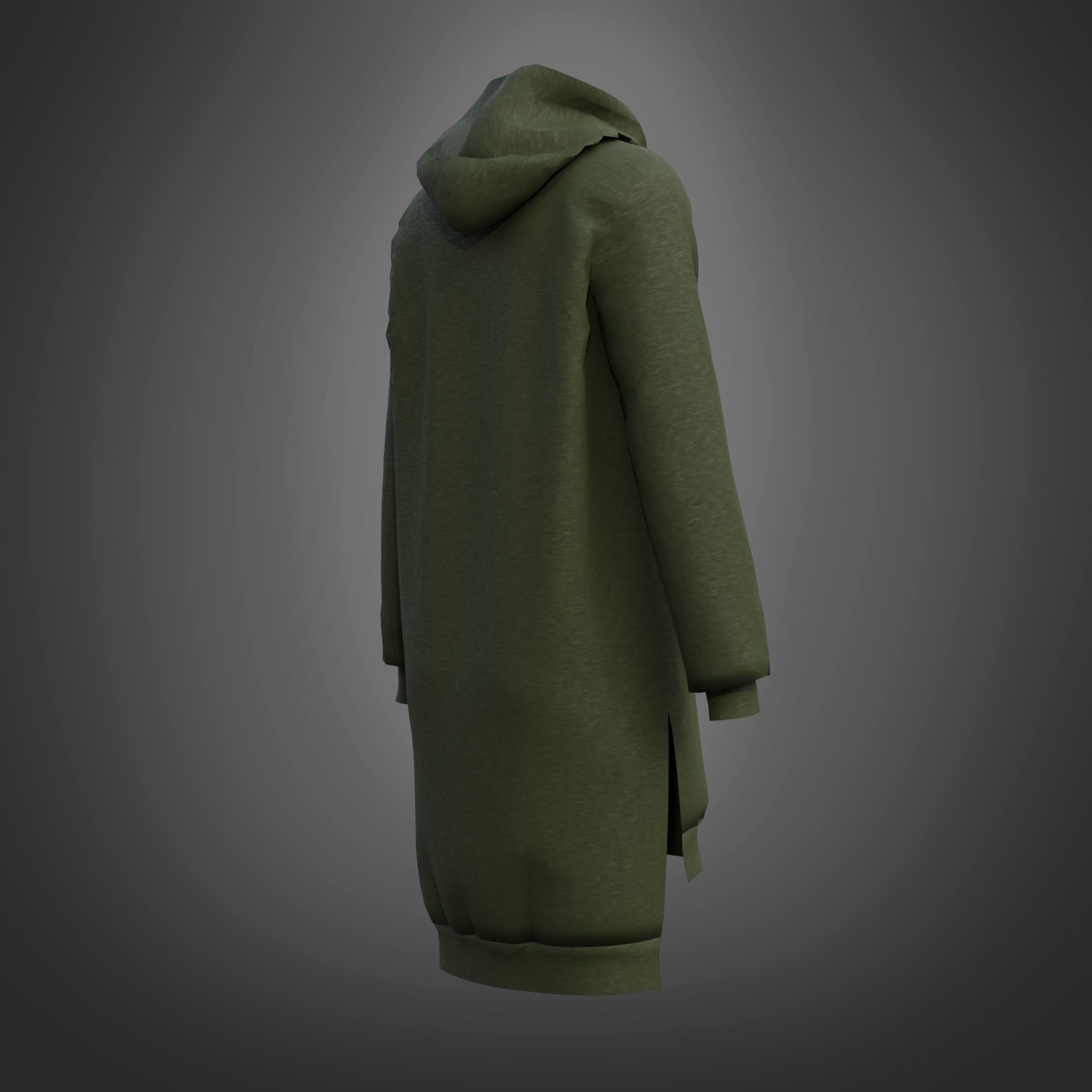Hood Sweater Dress 3D model_20