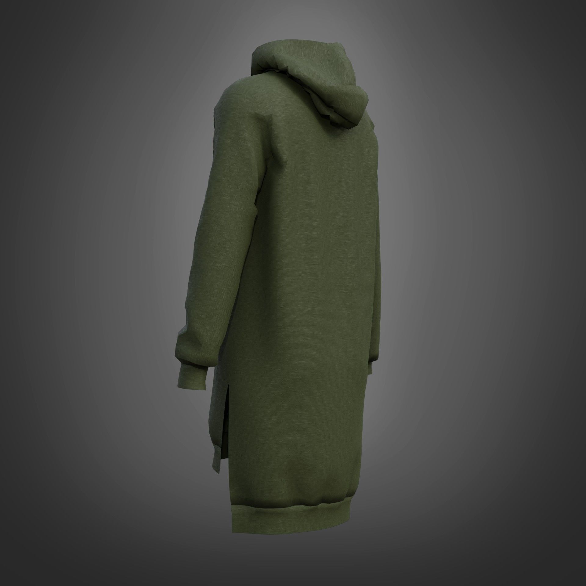 Hood Sweater Dress 3D model_25