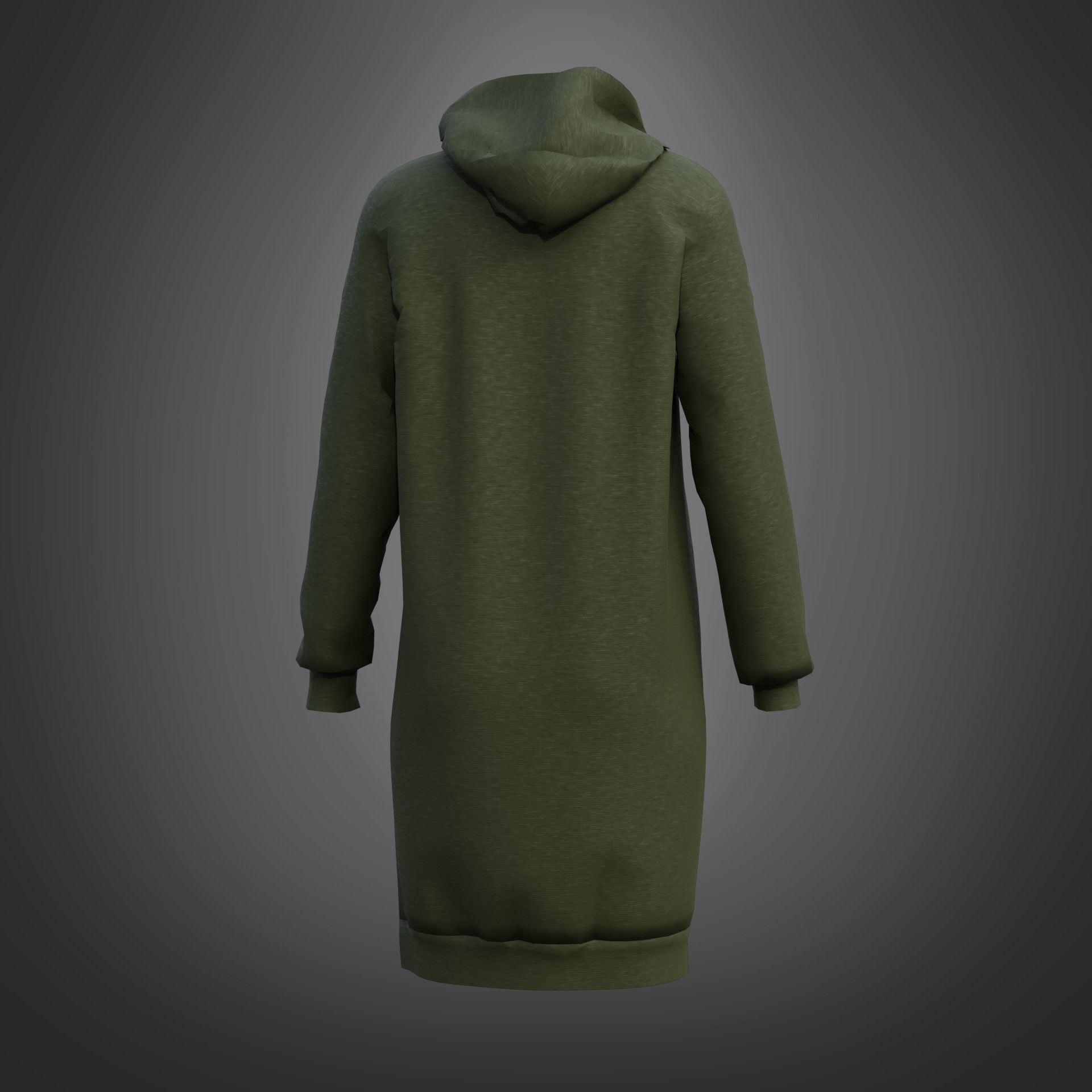 Hood Sweater Dress 3D model_22