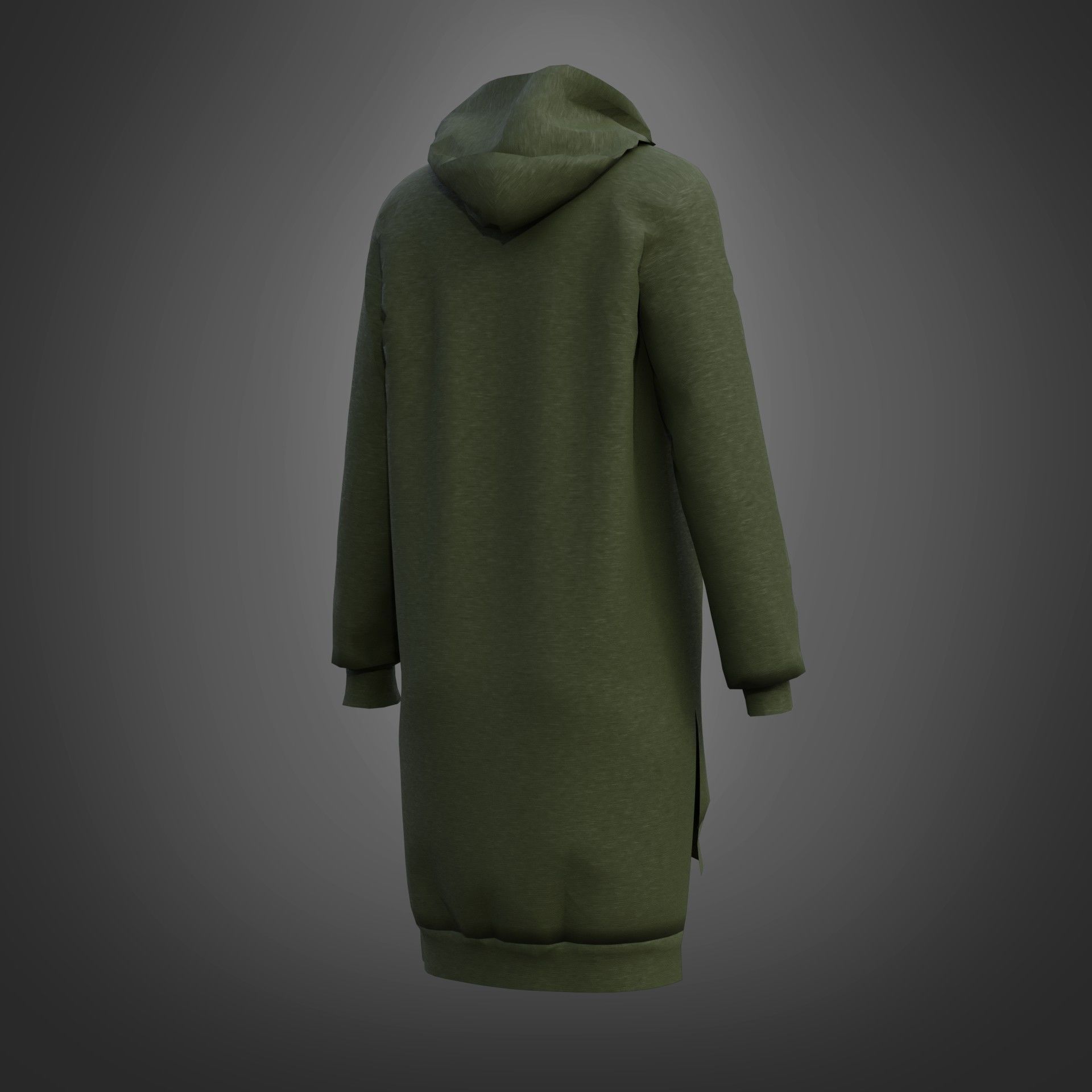 Hood Sweater Dress 3D model_21