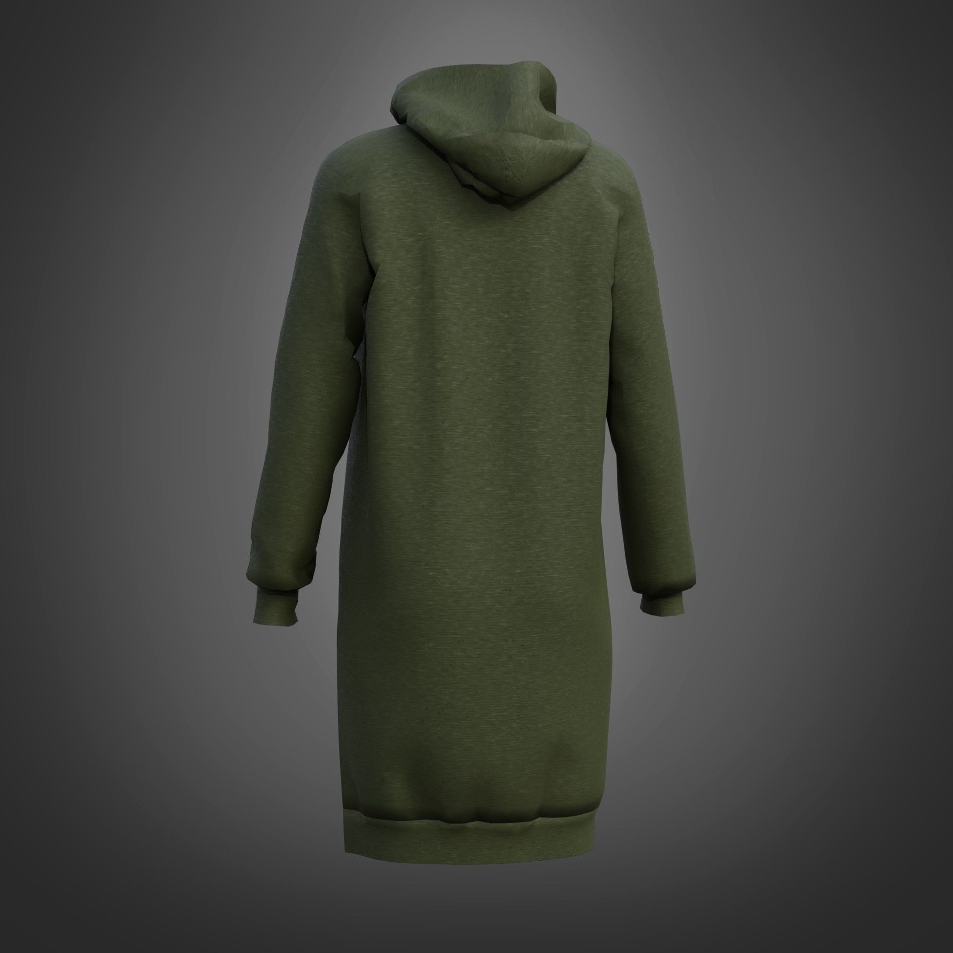 Hood Sweater Dress 3D model_23