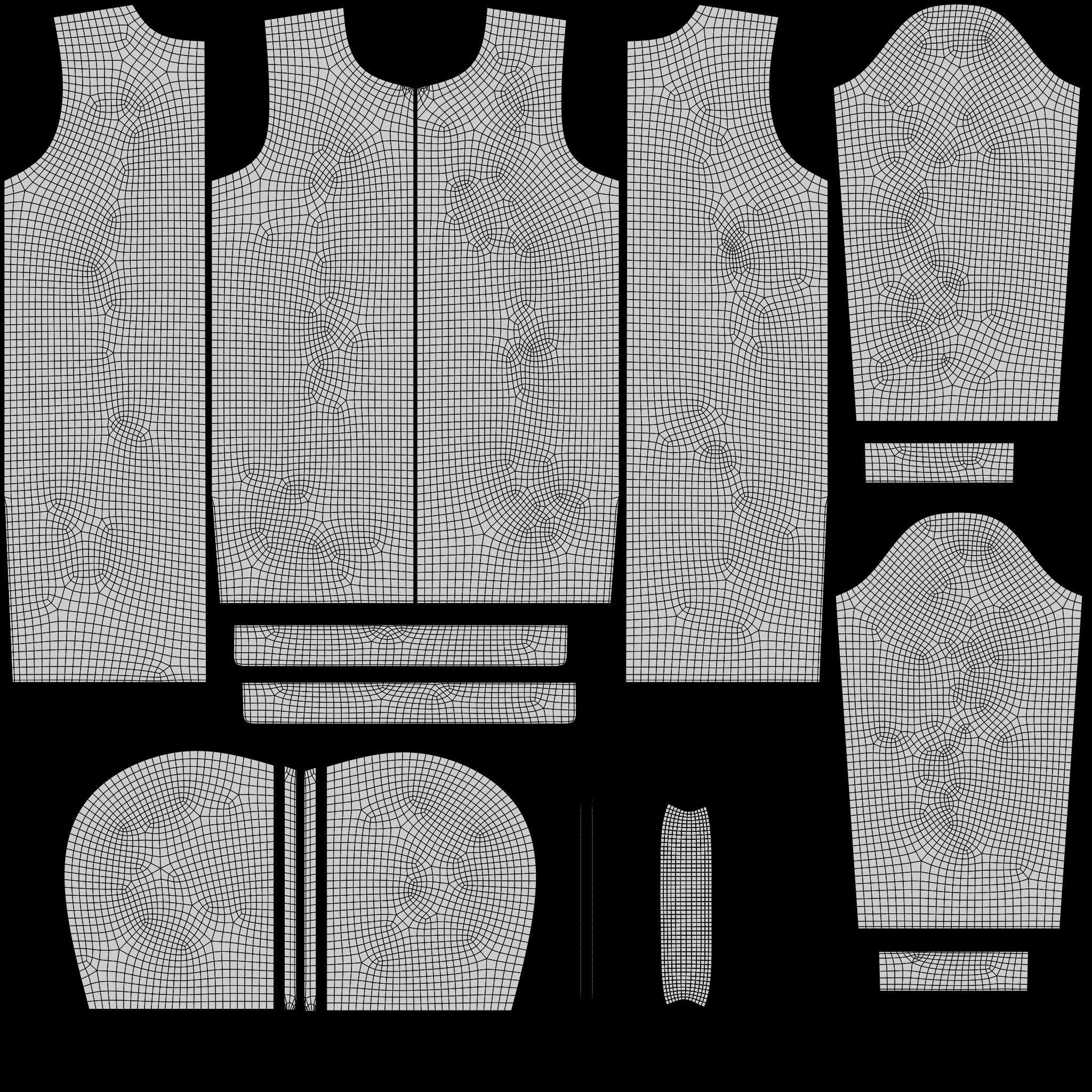 Hood Sweater Dress 3D model_11