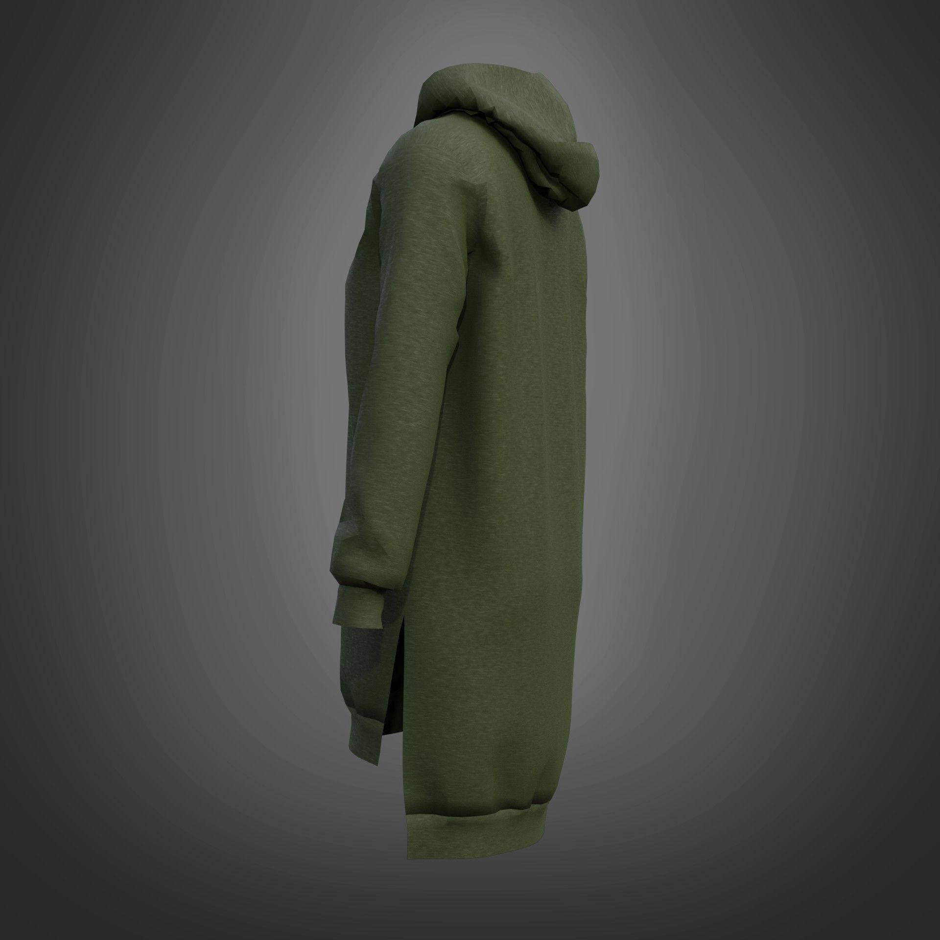 Hood Sweater Dress 3D model_26