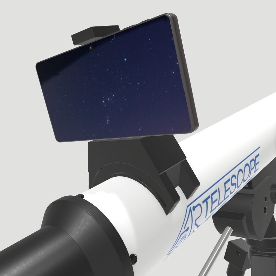 Telescope on tripod Low-poly 3D model_6