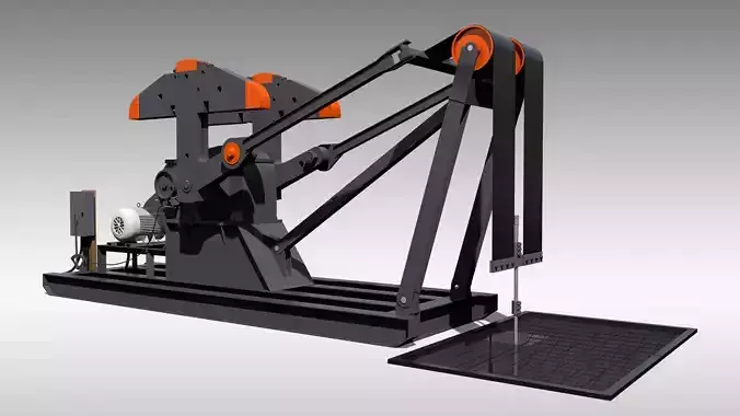 Low Profile Pumpjack 3D model