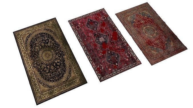 Low poly carpets Low-poly 3D model