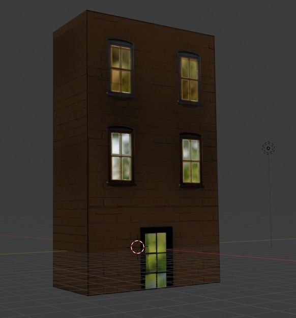 building house for videogames Low-poly 3D model_5