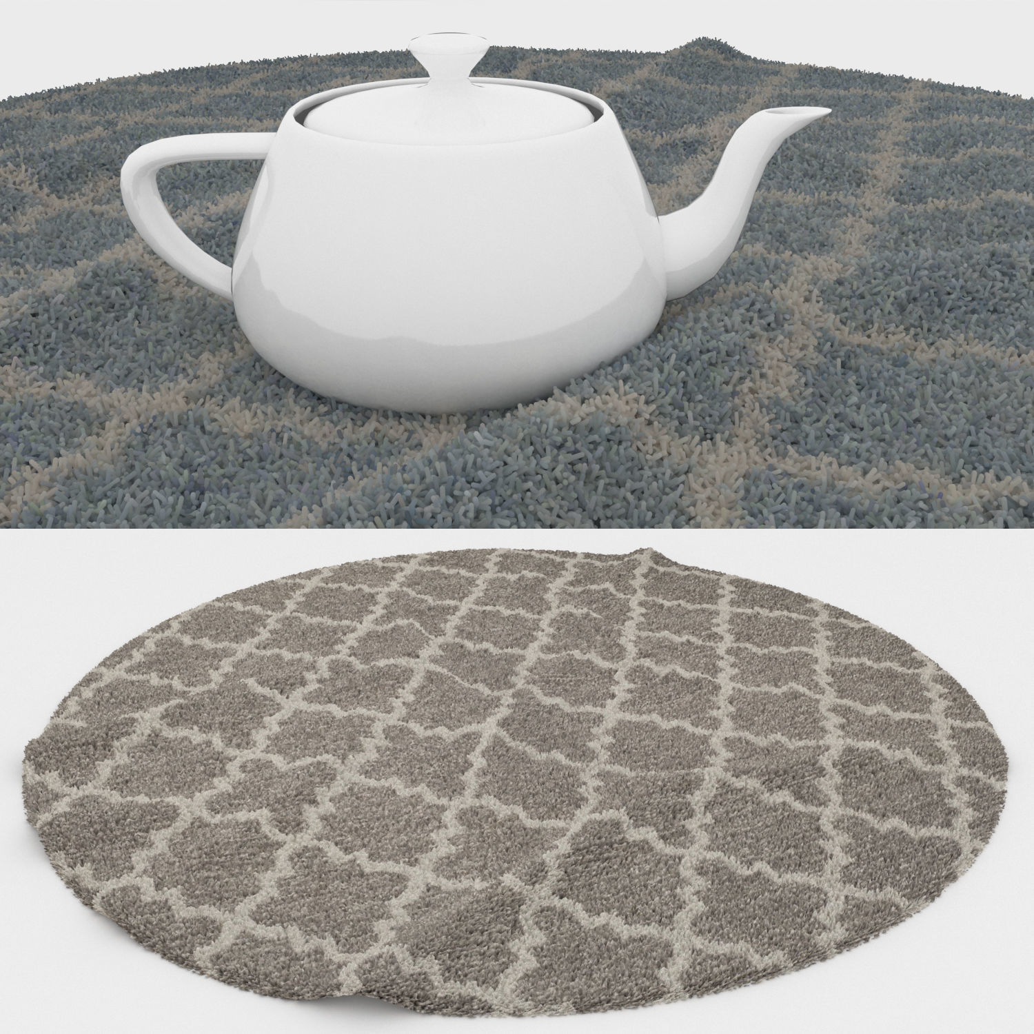 Round Rug Set 245 3D model_2