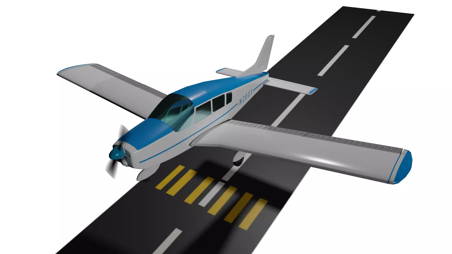 Piper PA 28 3D model