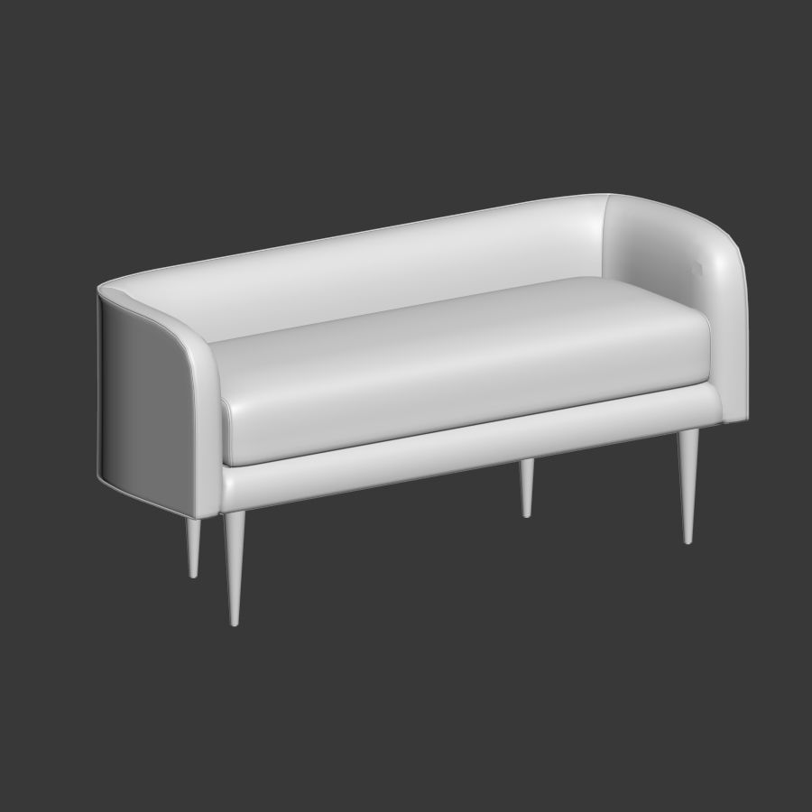 Celine Bench West Elm 3D model_3