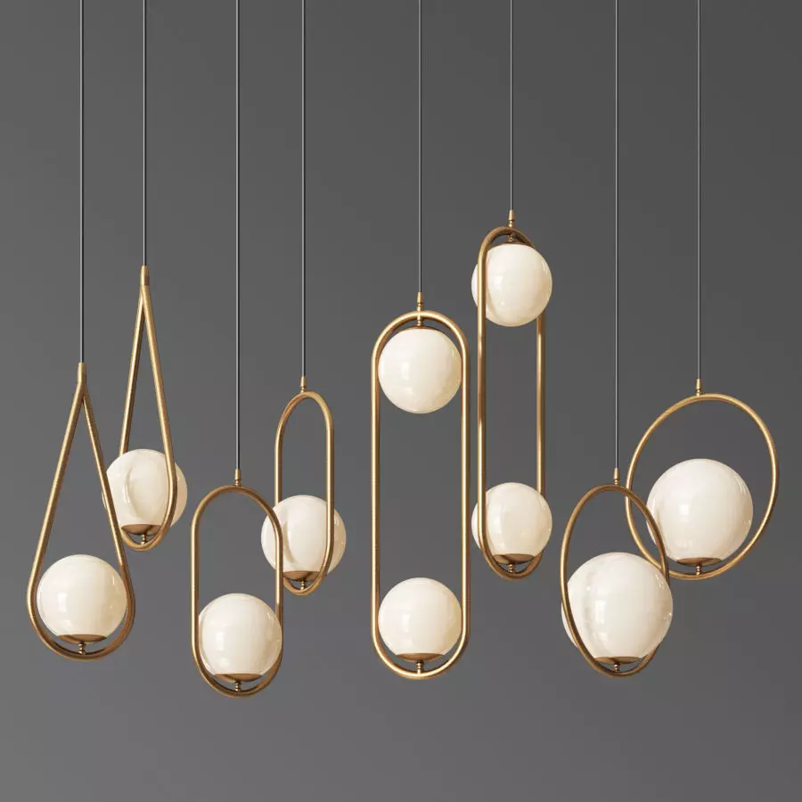 Pendant Light Collection 3D model_0