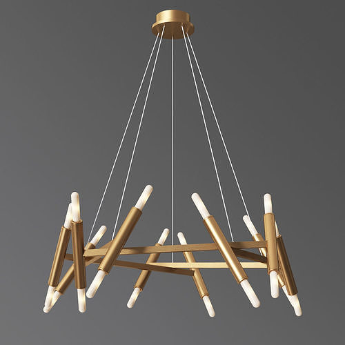 Le Pentagon Chandelier Jonathan Browning 3D model
