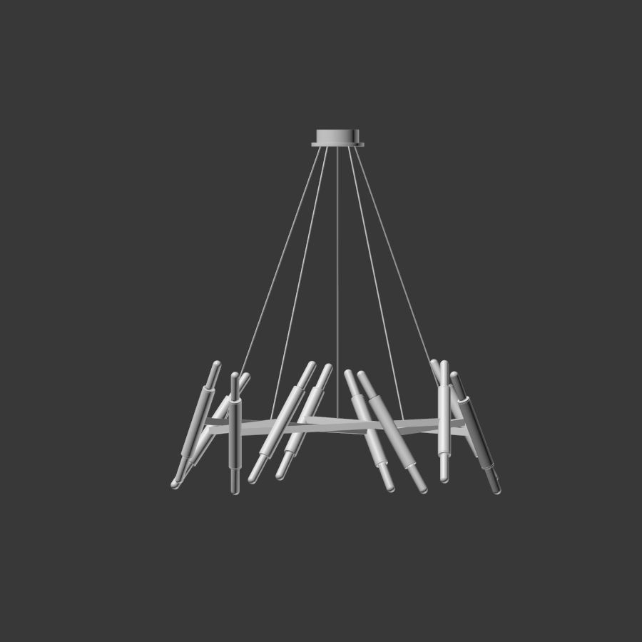 Le Pentagon Chandelier Jonathan Browning 3D model_1