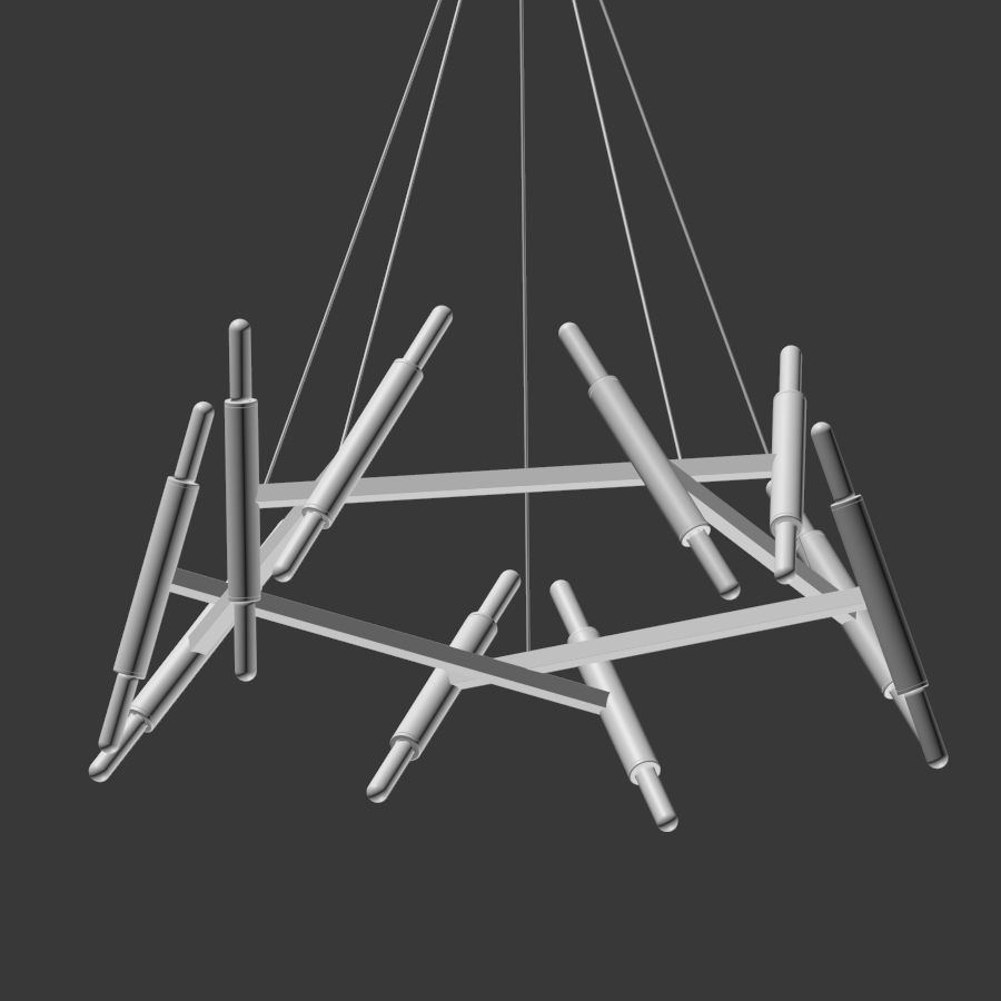 Le Pentagon Chandelier Jonathan Browning 3D model_3