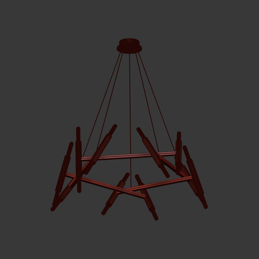 Le Pentagon Chandelier Jonathan Browning 3D model_4