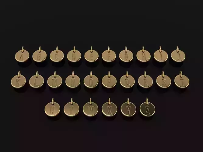 ROUND LETTER FRAME PENDANT FULL SIZES