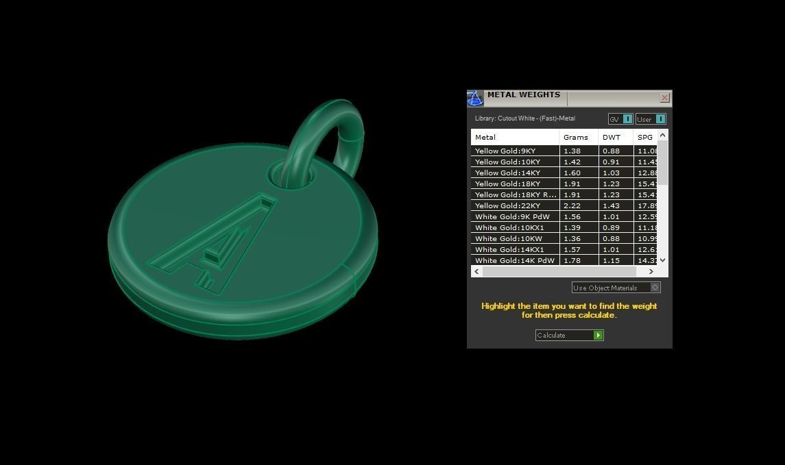 ROUND LETTER FRAME PENDANT FULL SIZES 3D print model_8