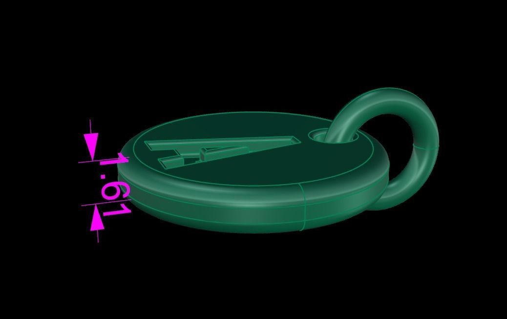 ROUND LETTER FRAME PENDANT FULL SIZES 3D print model_7