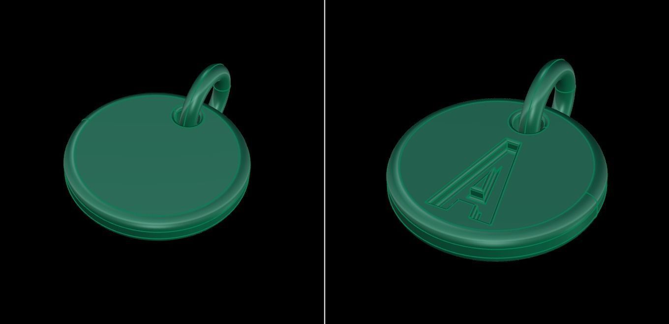 ROUND LETTER FRAME PENDANT FULL SIZES 3D print model_9