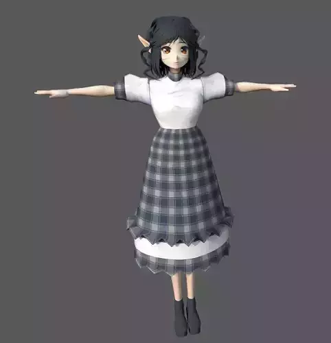 3D Model Anime Character