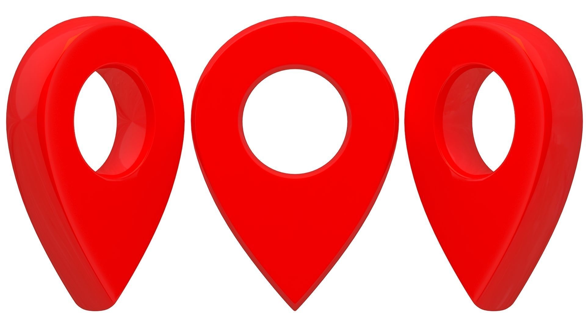 3D Map Pointer Red 3D model_3