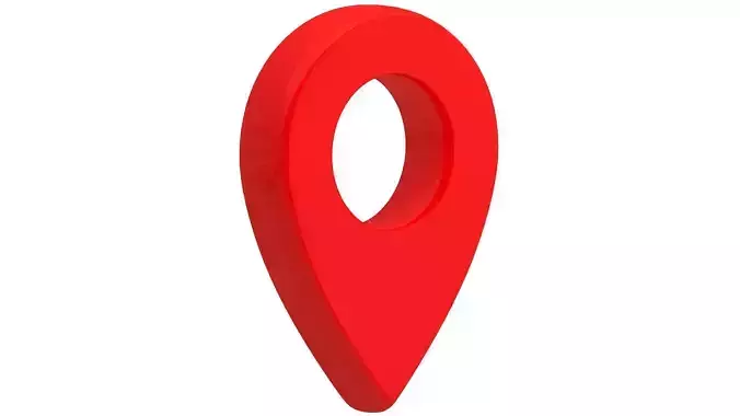 3D Map Pointer Red