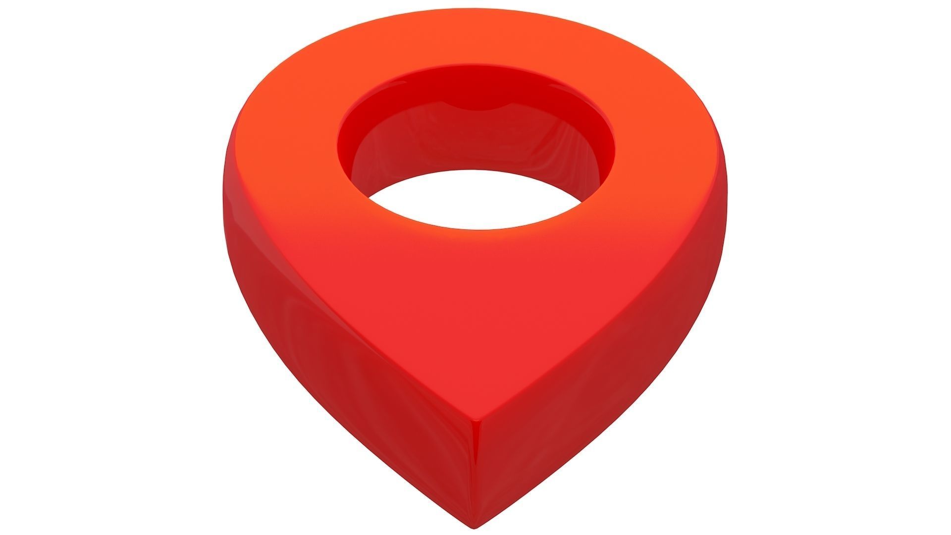 3D Map Pointer Red 3D model_2