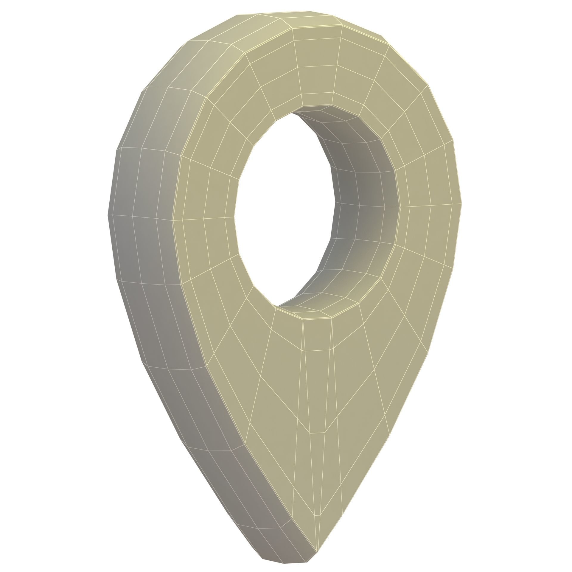 3D Map Pointer Red 3D model_4