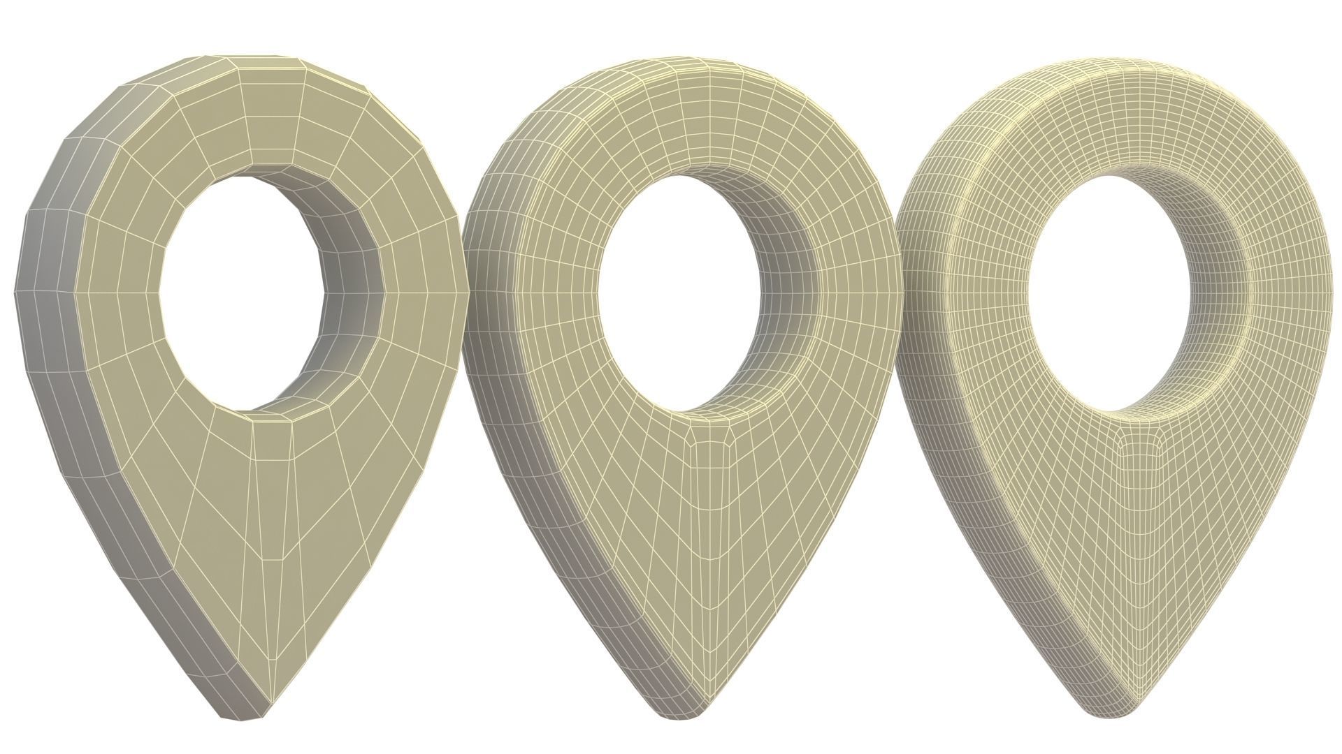 3D Map Pointer Red 3D model_5